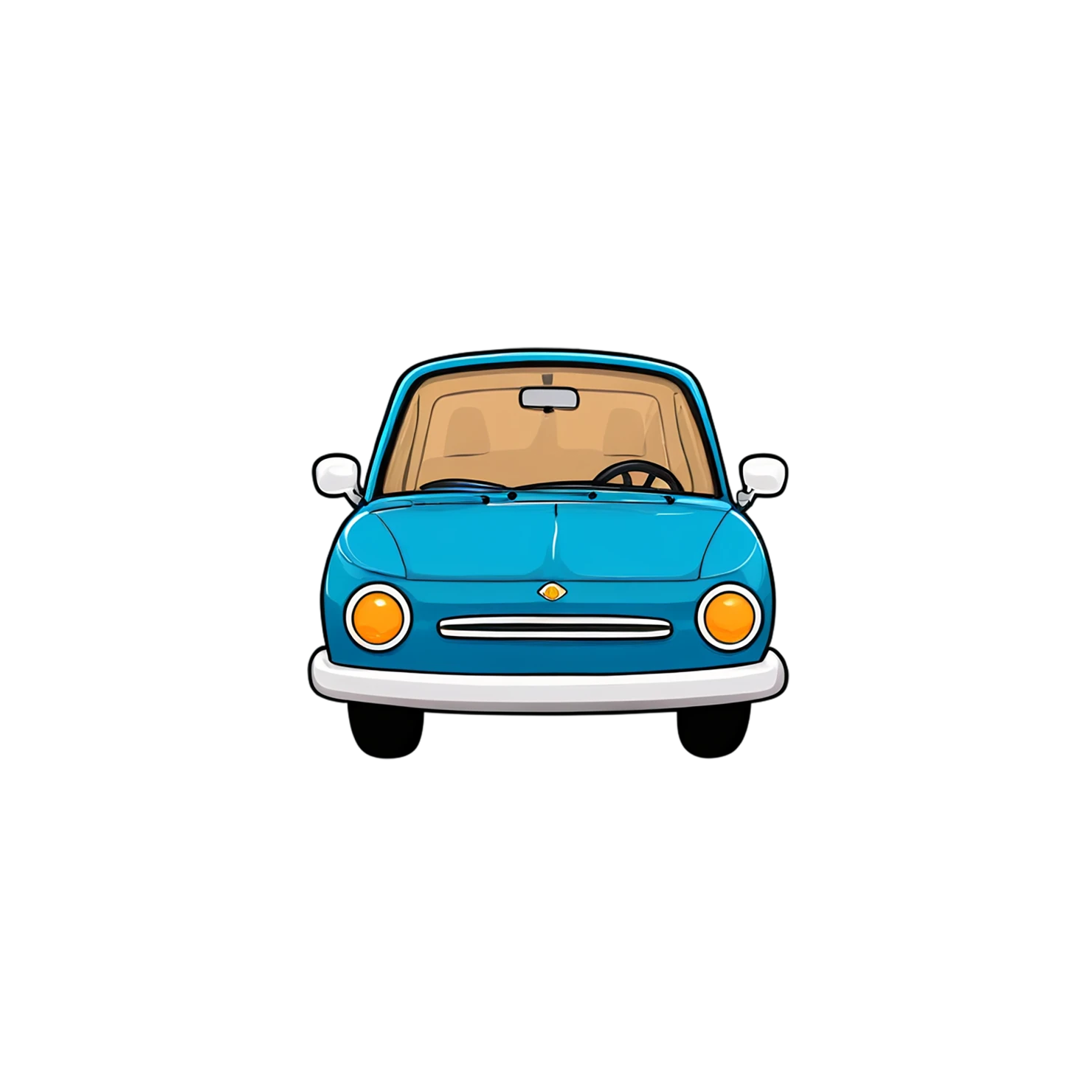 Car Cute sticker isolated on transparent background #14348