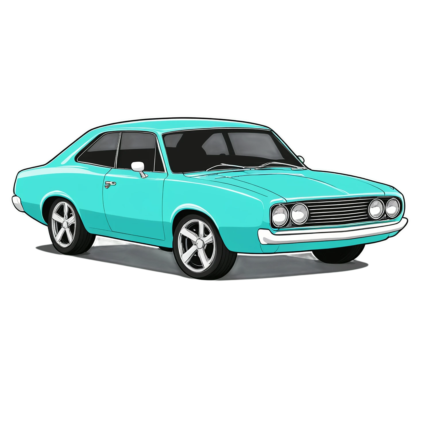 Car Cute sticker isolated on transparent background #14355
