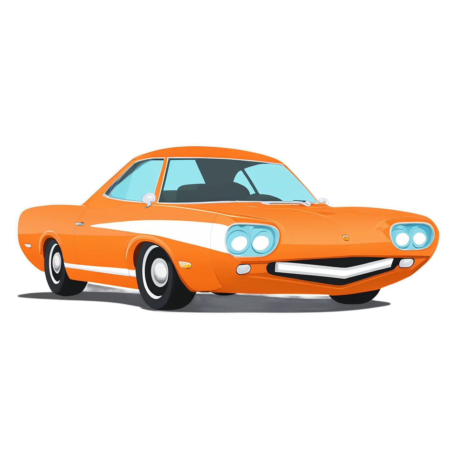 Car Cute sticker isolated on transparent background #14357