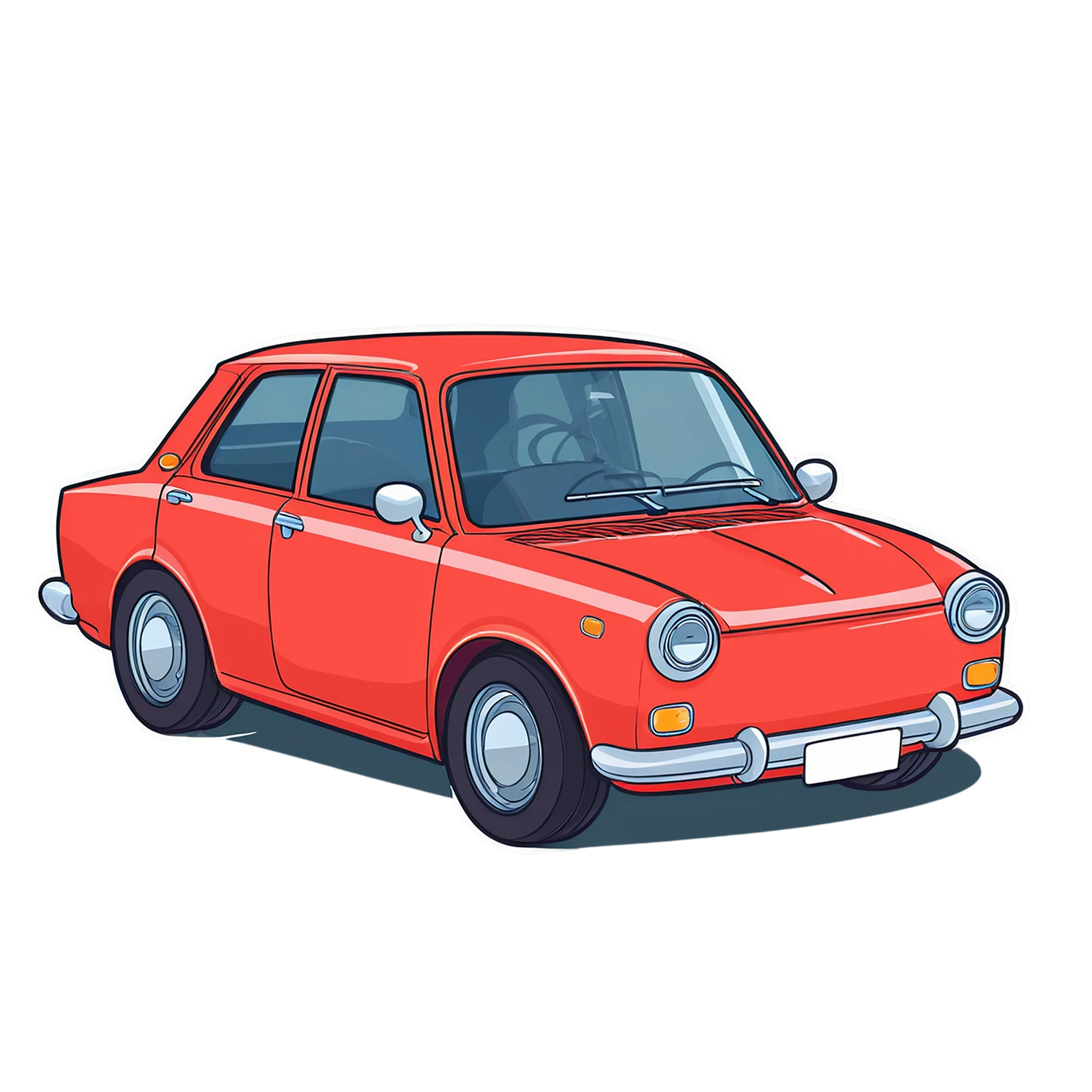 Car Cute sticker isolated on transparent background #14359