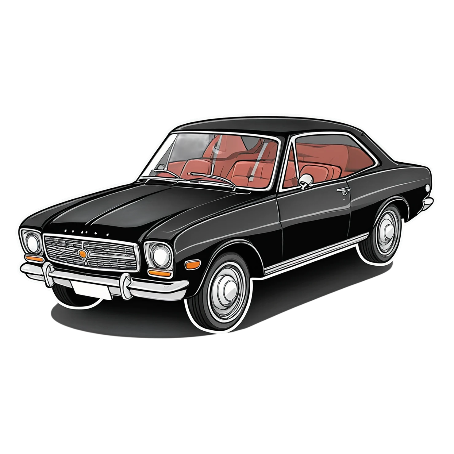 Car Cute sticker isolated on transparent background #14362