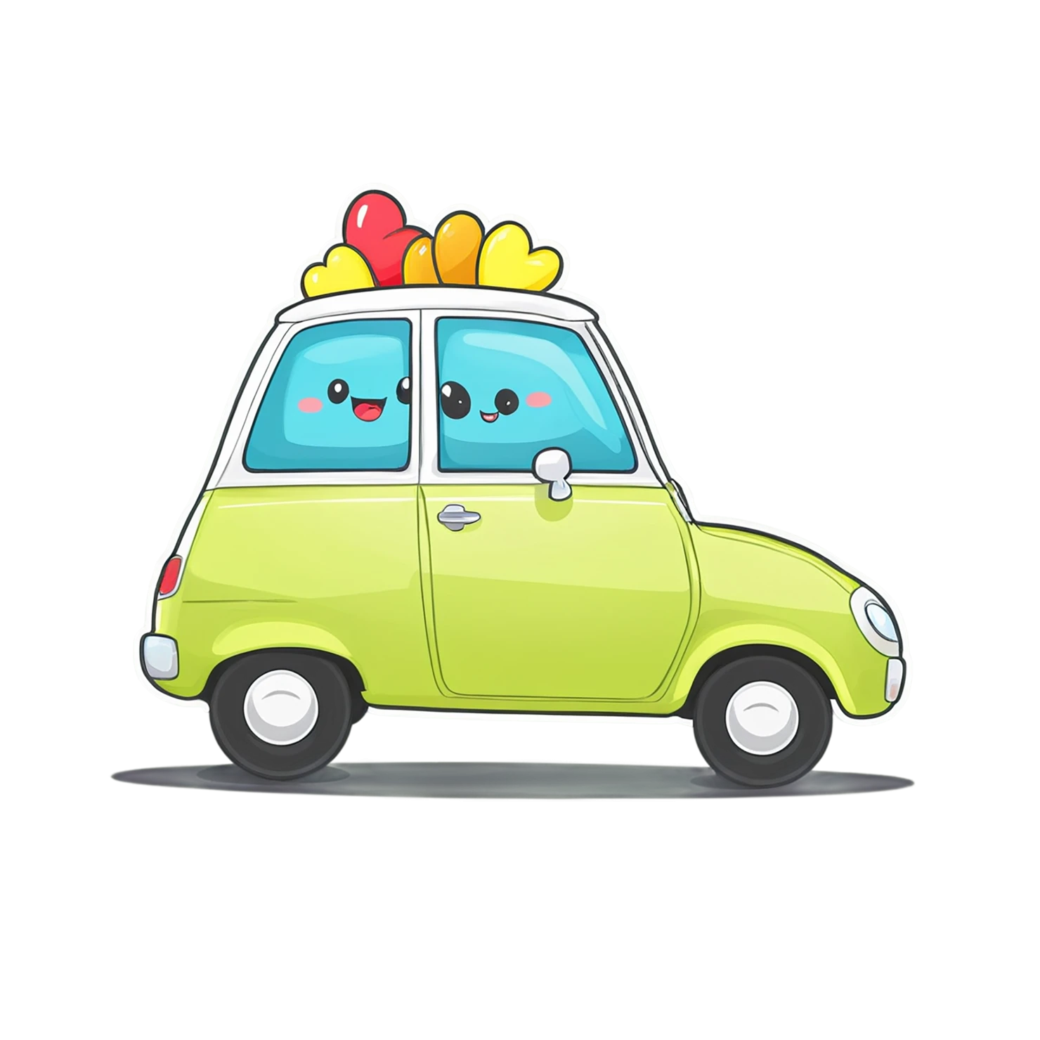 Car Cute sticker isolated on transparent background #14363