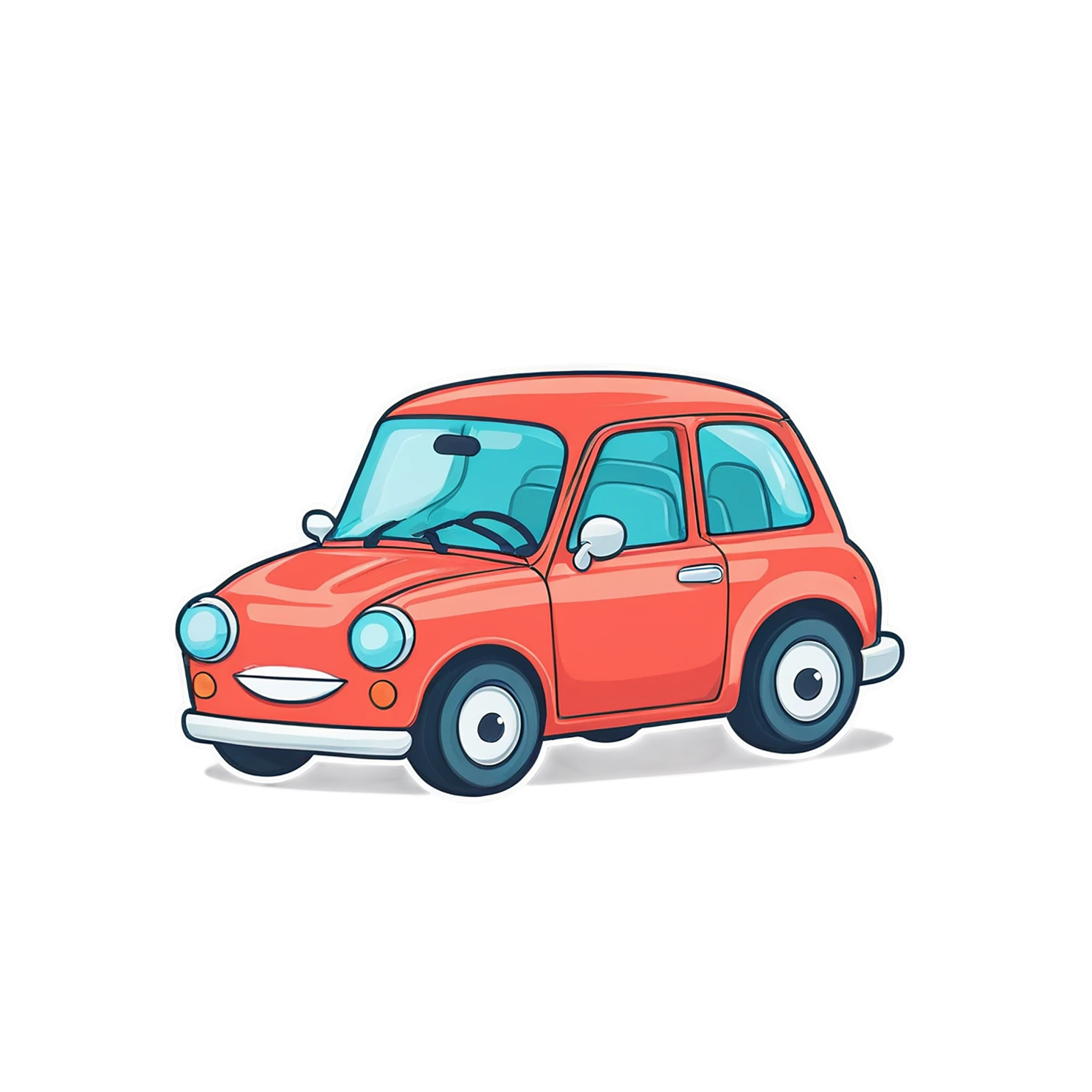 Car Cute sticker isolated on transparent background #14368