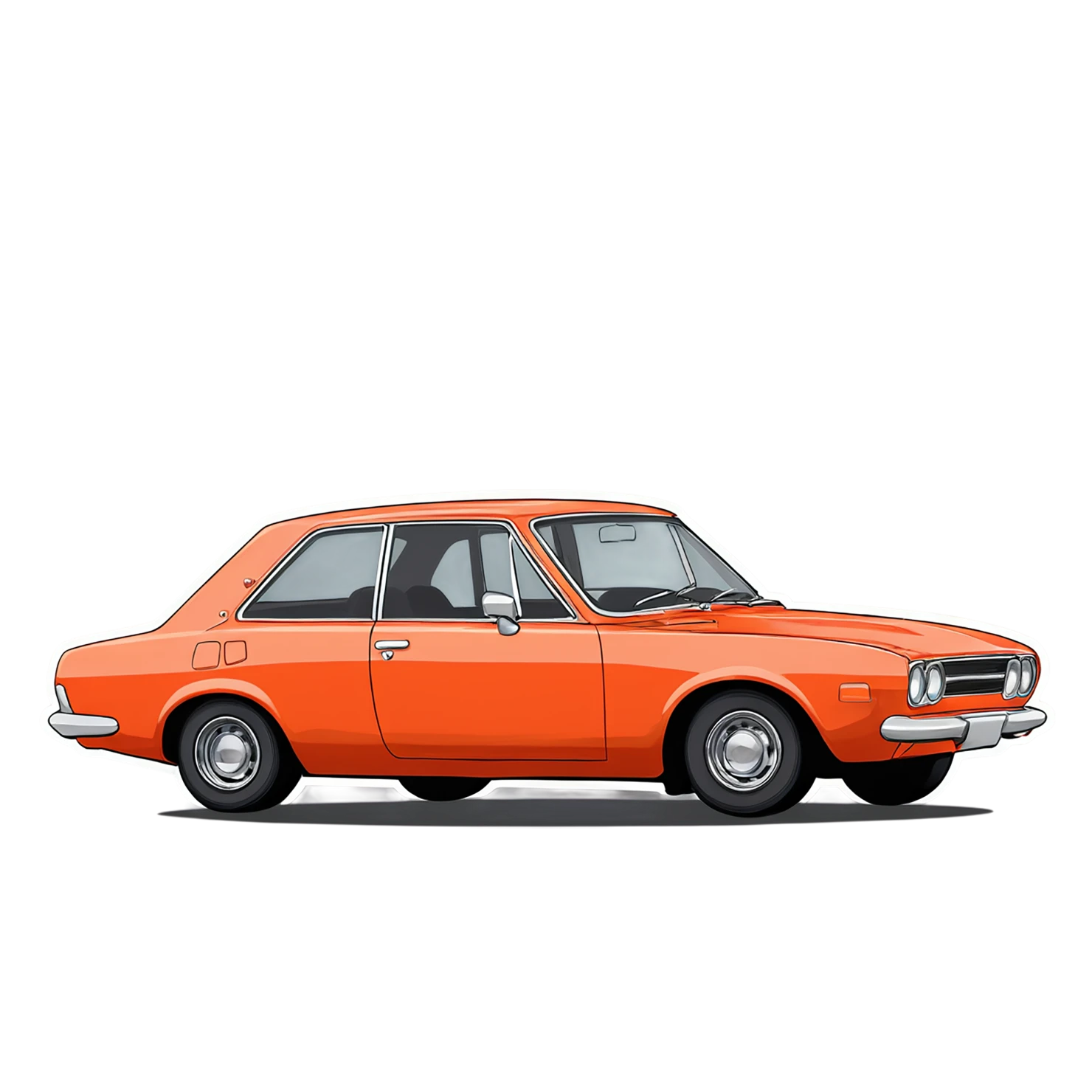 Car Cute sticker isolated on transparent background #14370