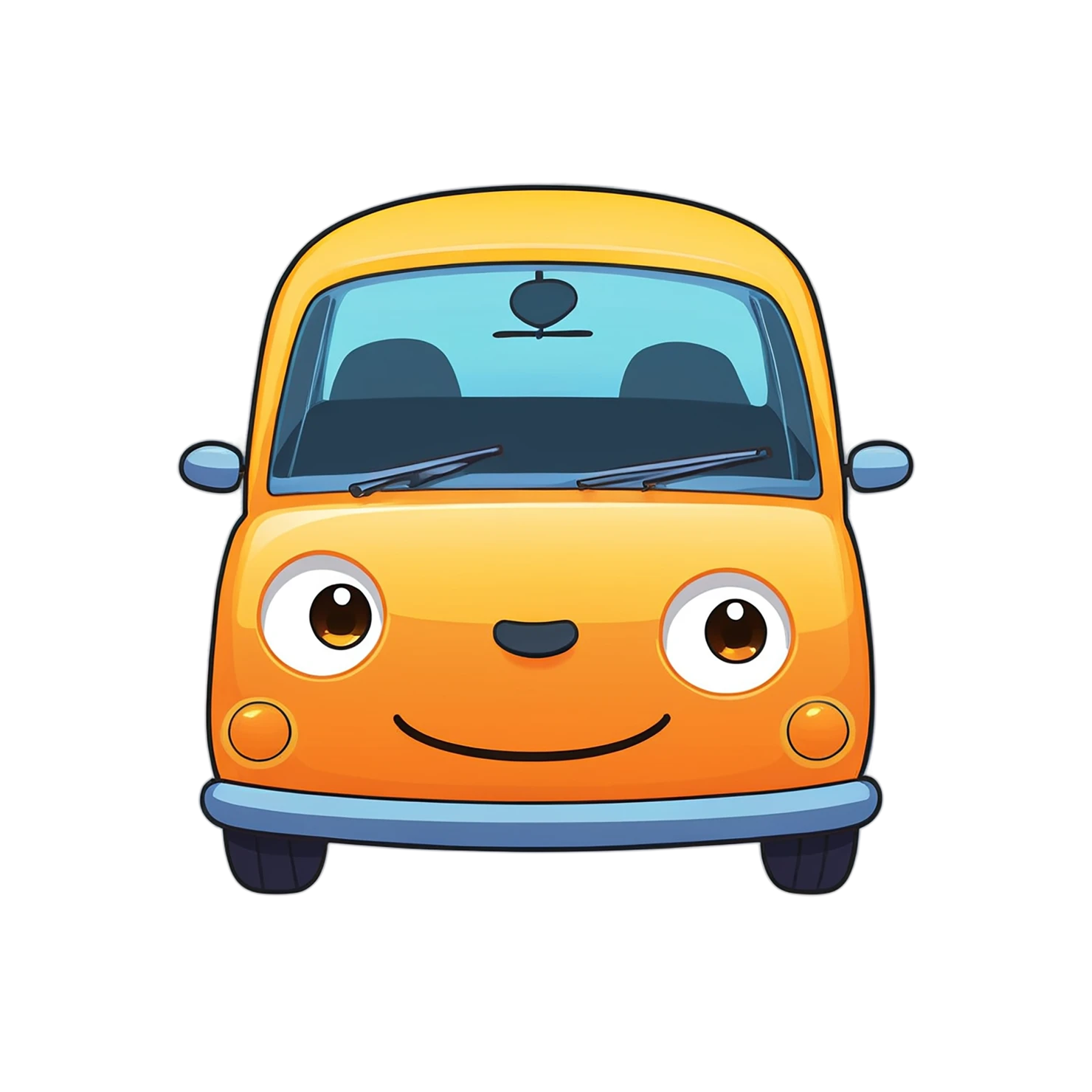 Car Cute sticker isolated on transparent background #14372