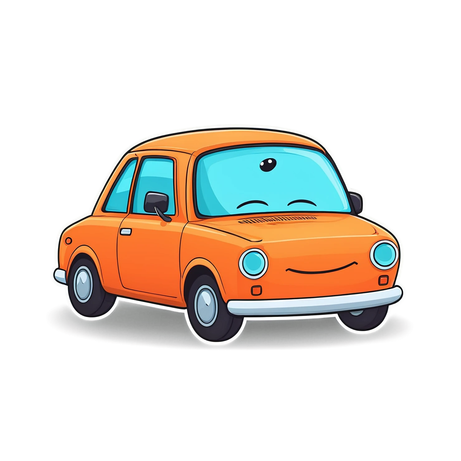 Car Cute sticker isolated on transparent background #14378