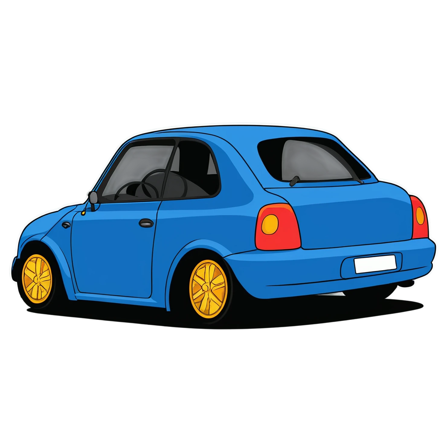 Car Cute sticker isolated on transparent background #14380