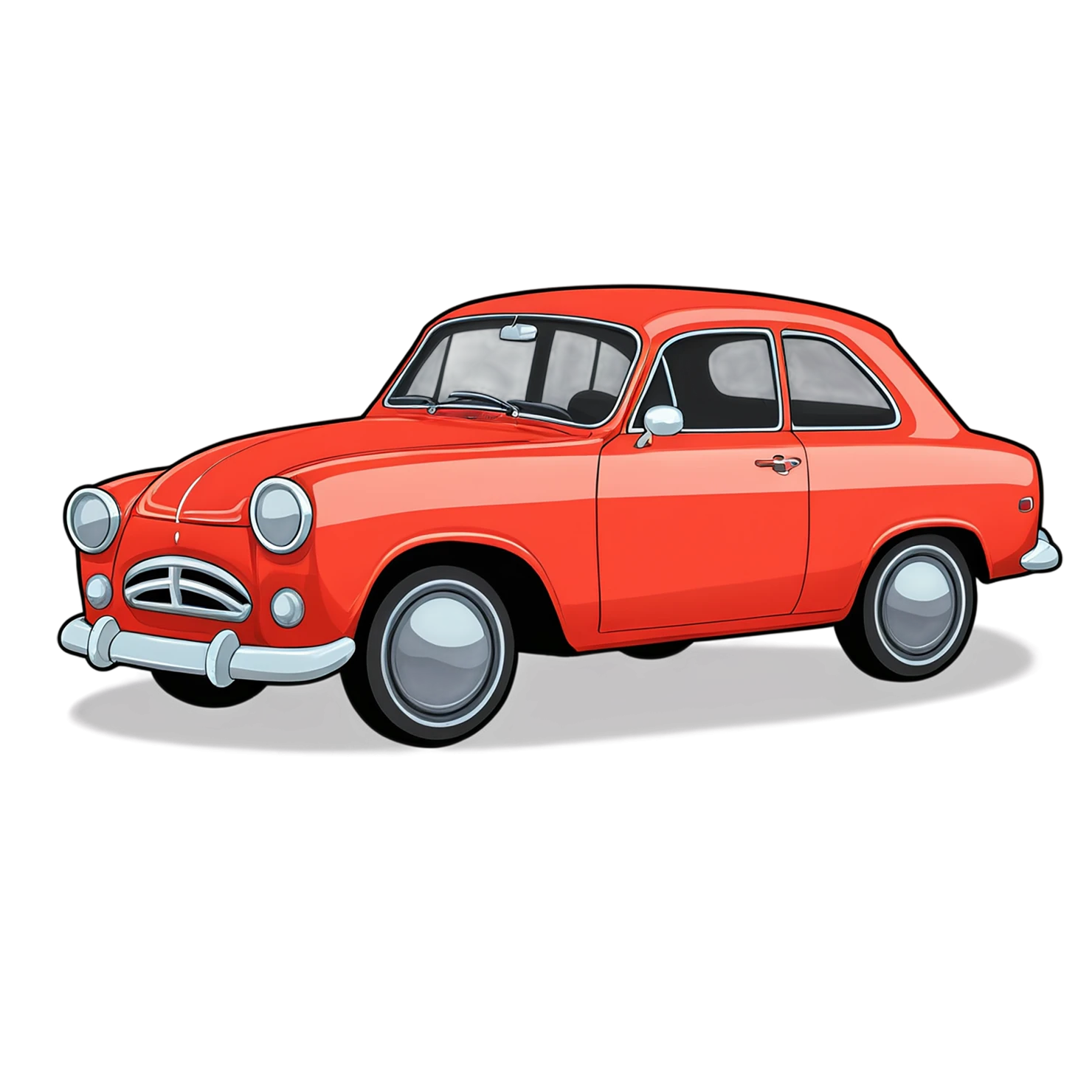 Car Cute sticker isolated on transparent background #14385