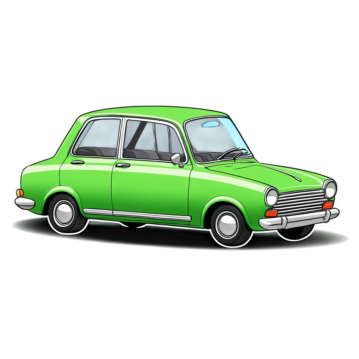 Car Cute sticker isolated on transparent background #14392