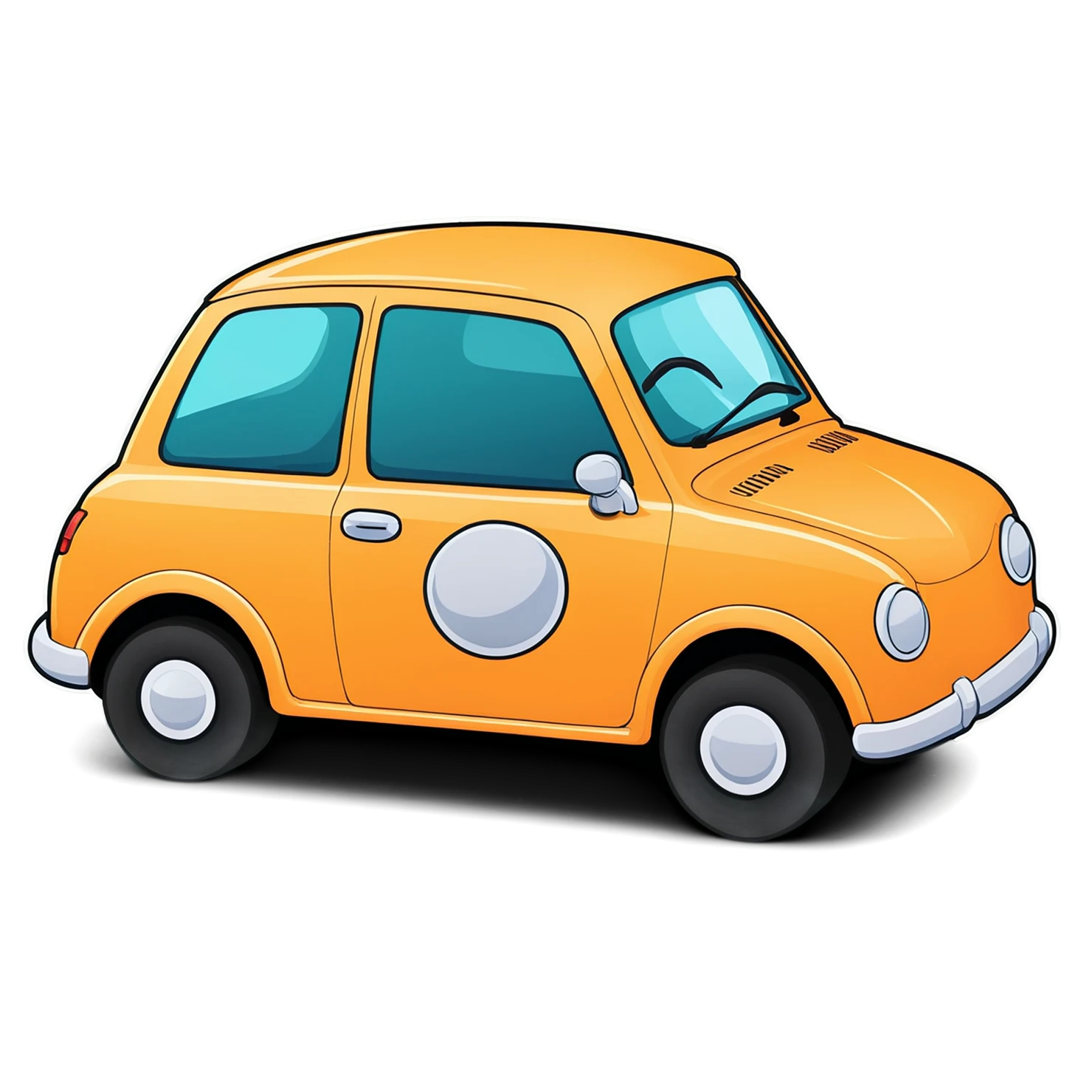 Car Cute sticker isolated on transparent background #14394