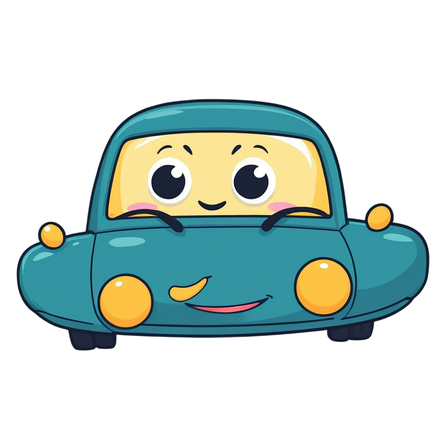 Car Cute sticker isolated on transparent background #14396