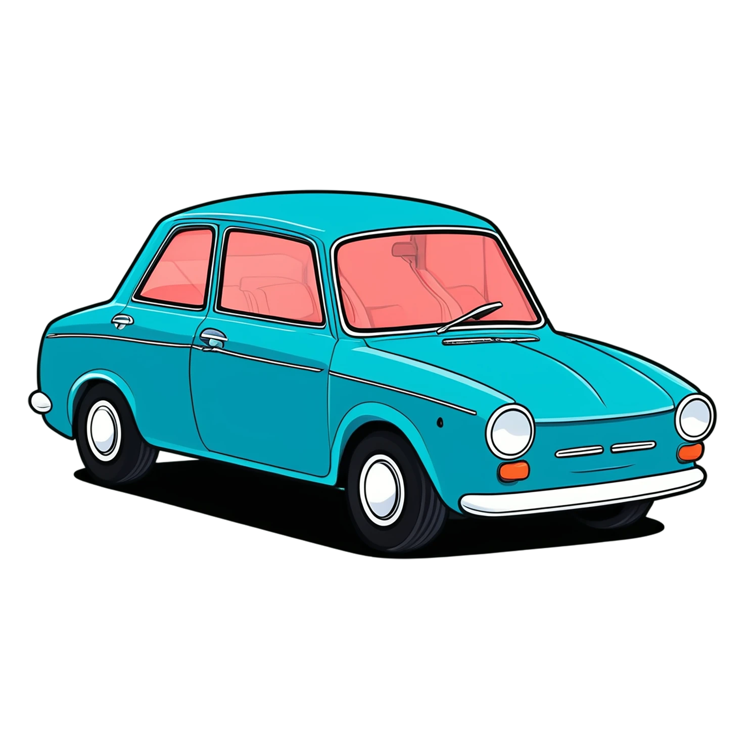 Car Cute sticker isolated on transparent background #14401