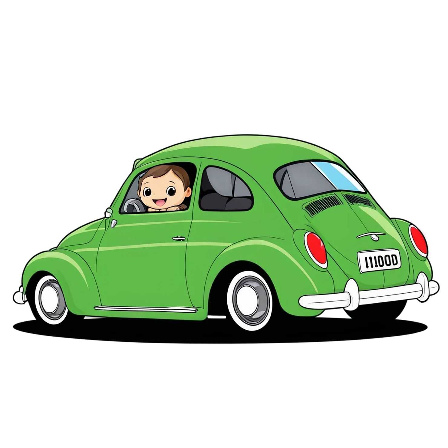 Car Cute sticker isolated on transparent background #14403