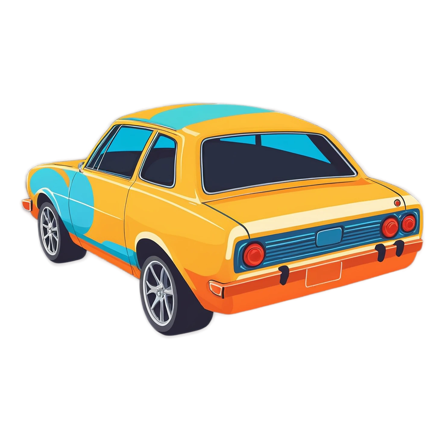 Car Cute sticker isolated on transparent background #14410