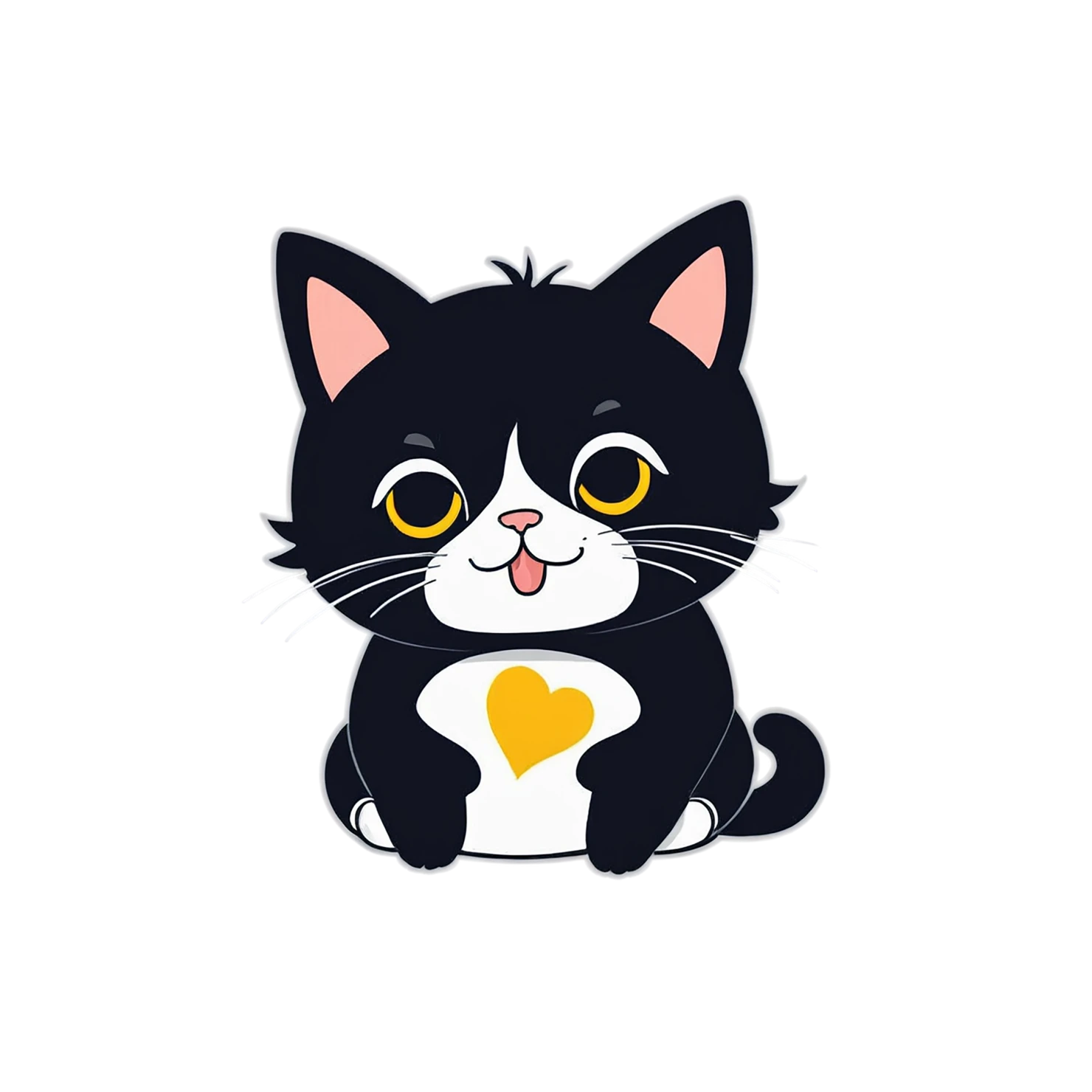 Cat Cute sticker isolated on transparent background #14413
