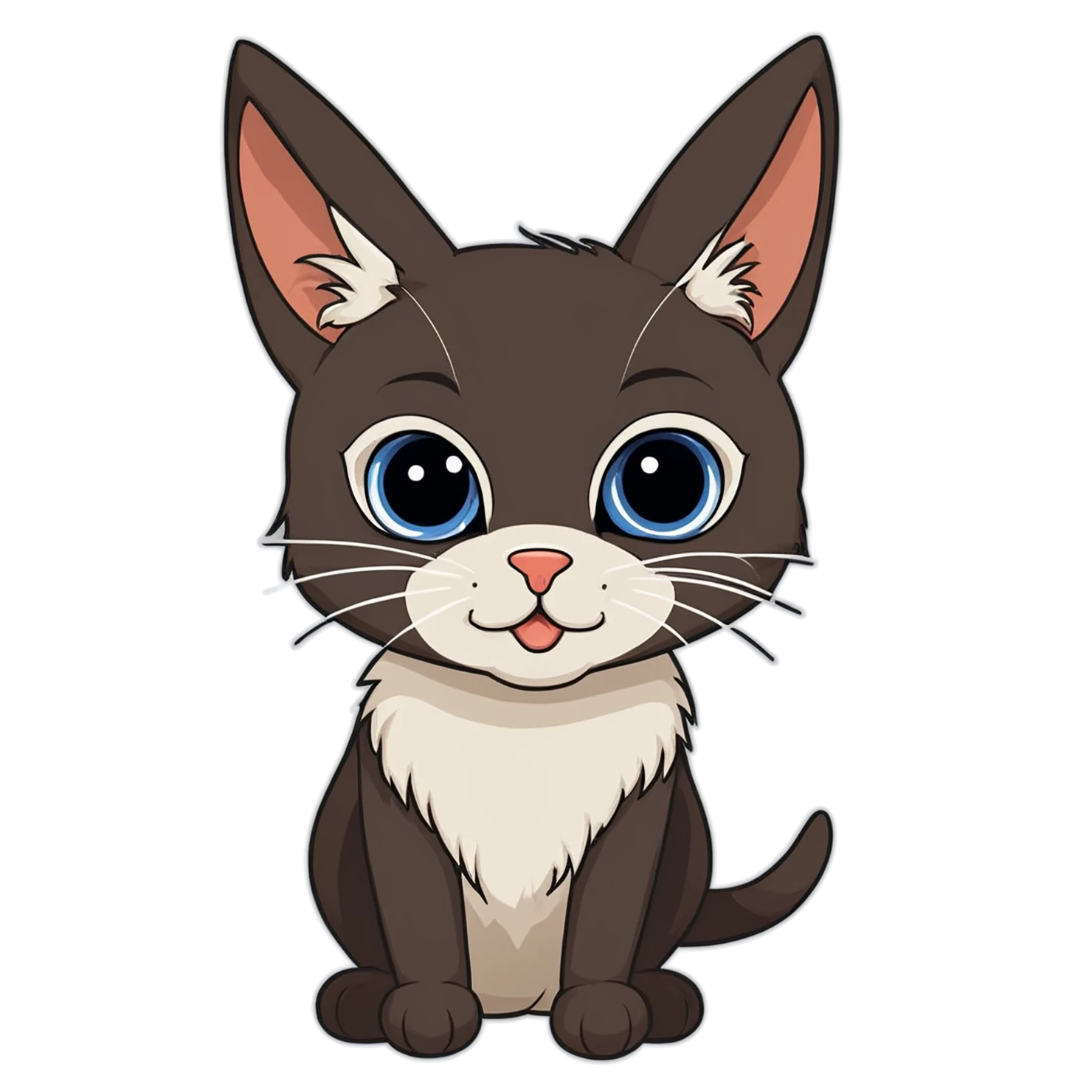 Cat Cute sticker isolated on transparent background #14416