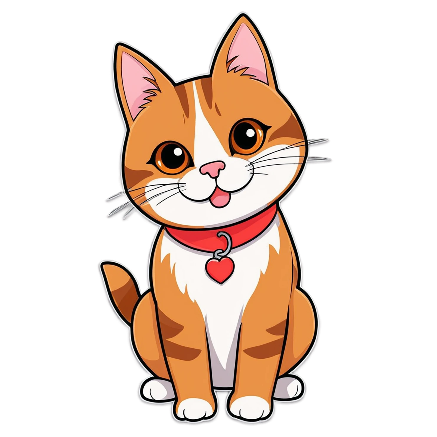Cat Cute sticker isolated on transparent background #14418