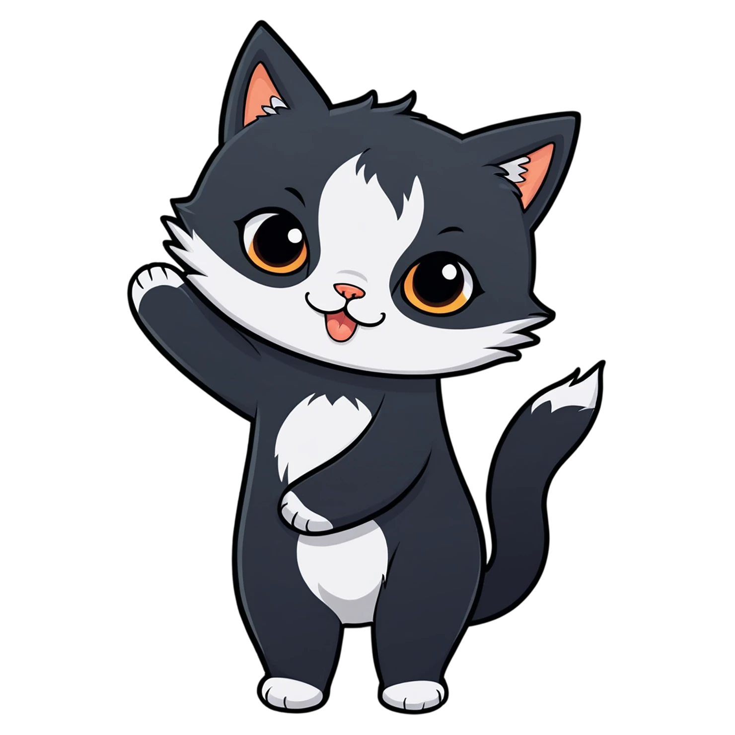 Cat Cute sticker isolated on transparent background #14419