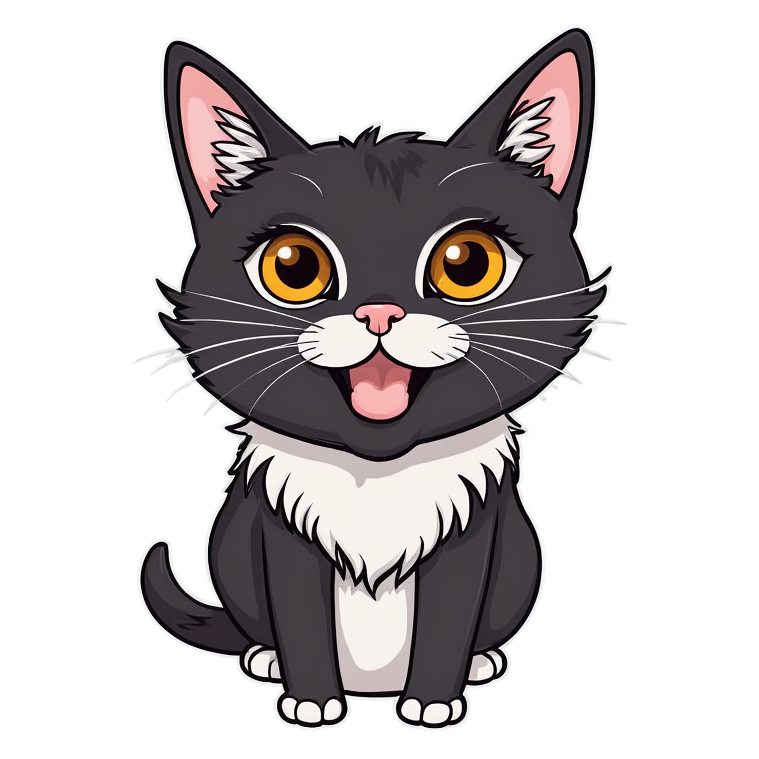 Cat Cute sticker isolated on transparent background #14421