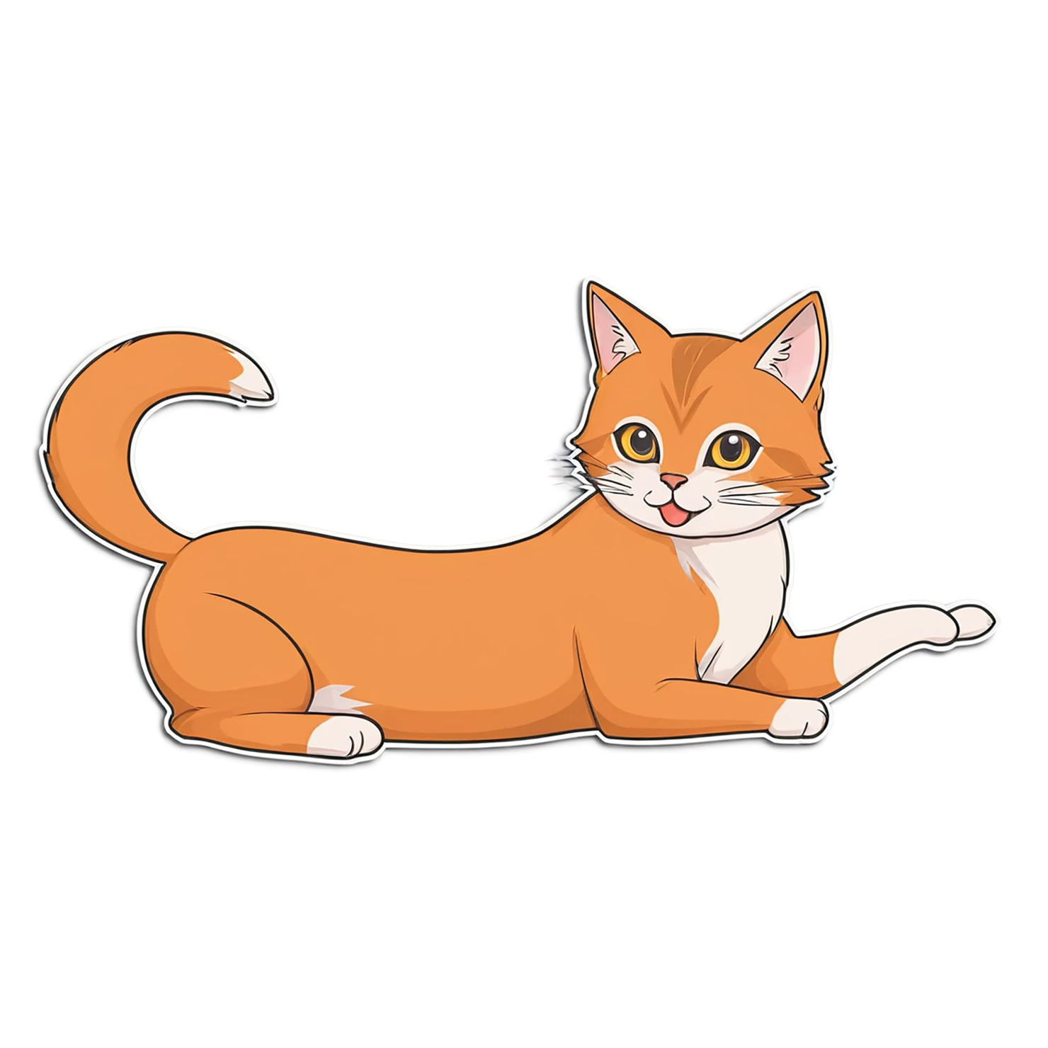 Cat Cute sticker isolated on transparent background #14422