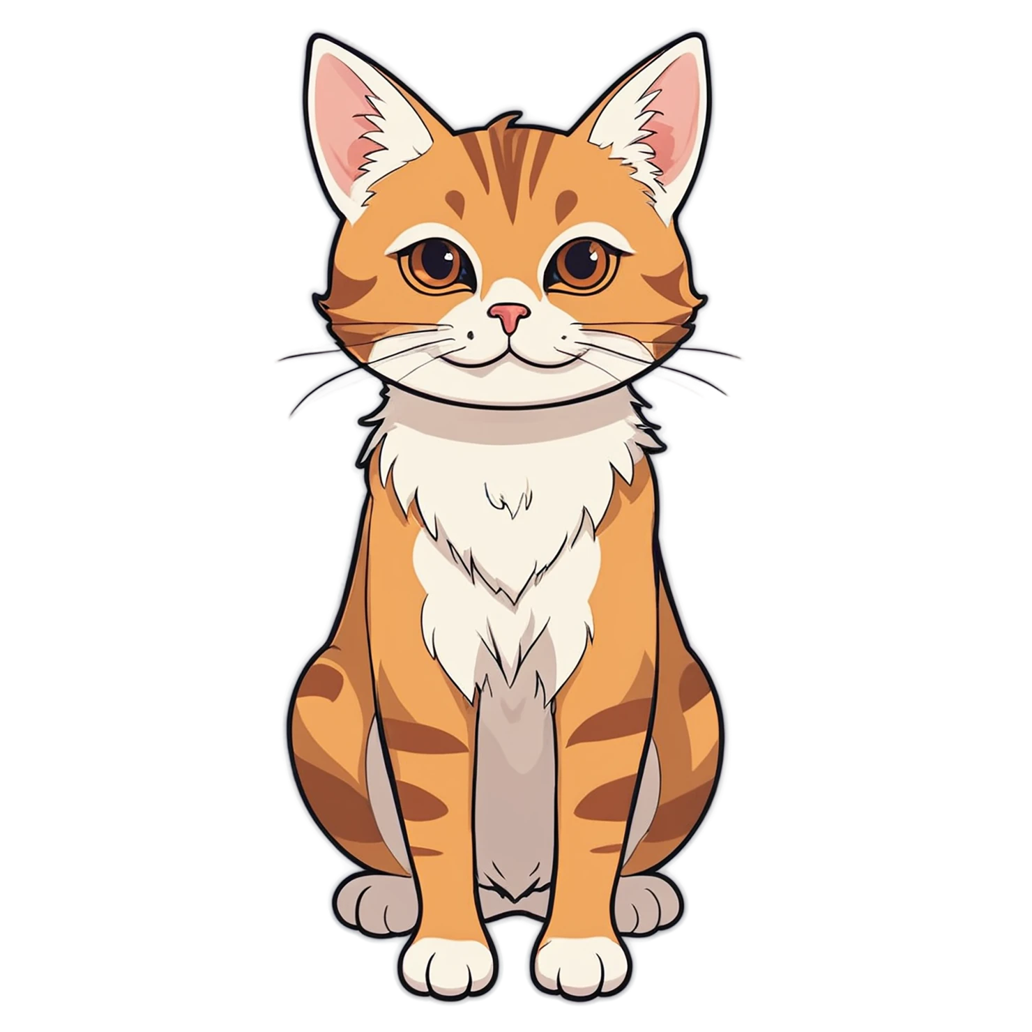 Cat Cute sticker isolated on transparent background #14425