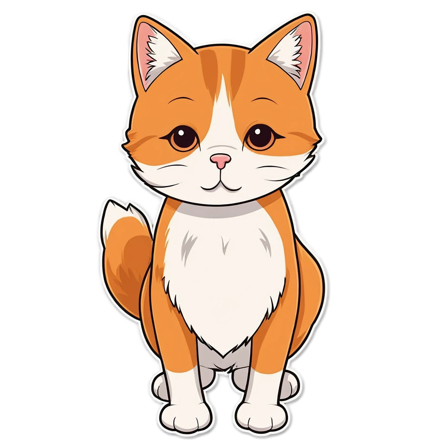 Cat Cute sticker isolated on transparent background #14426