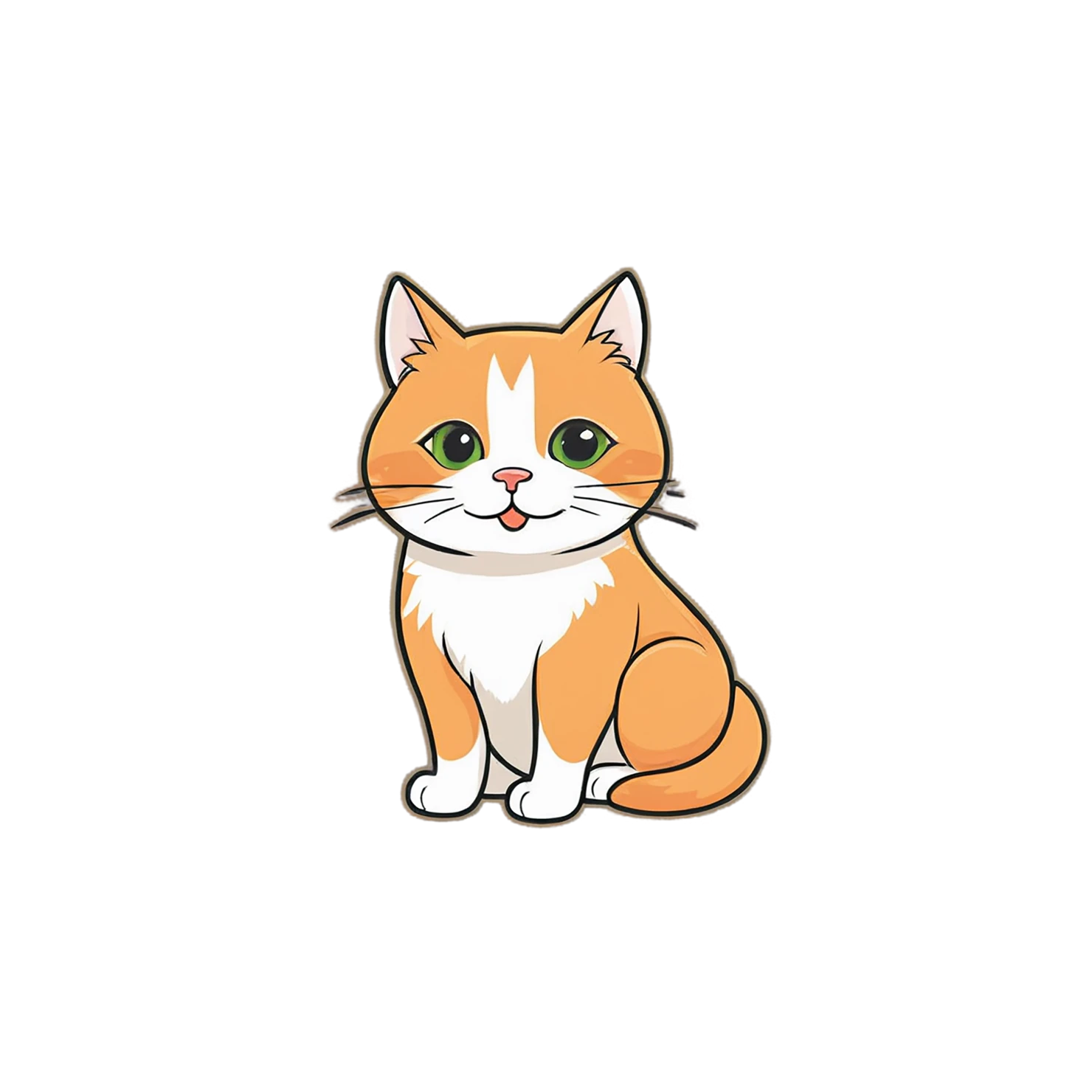 Cat Cute sticker isolated on transparent background #14429