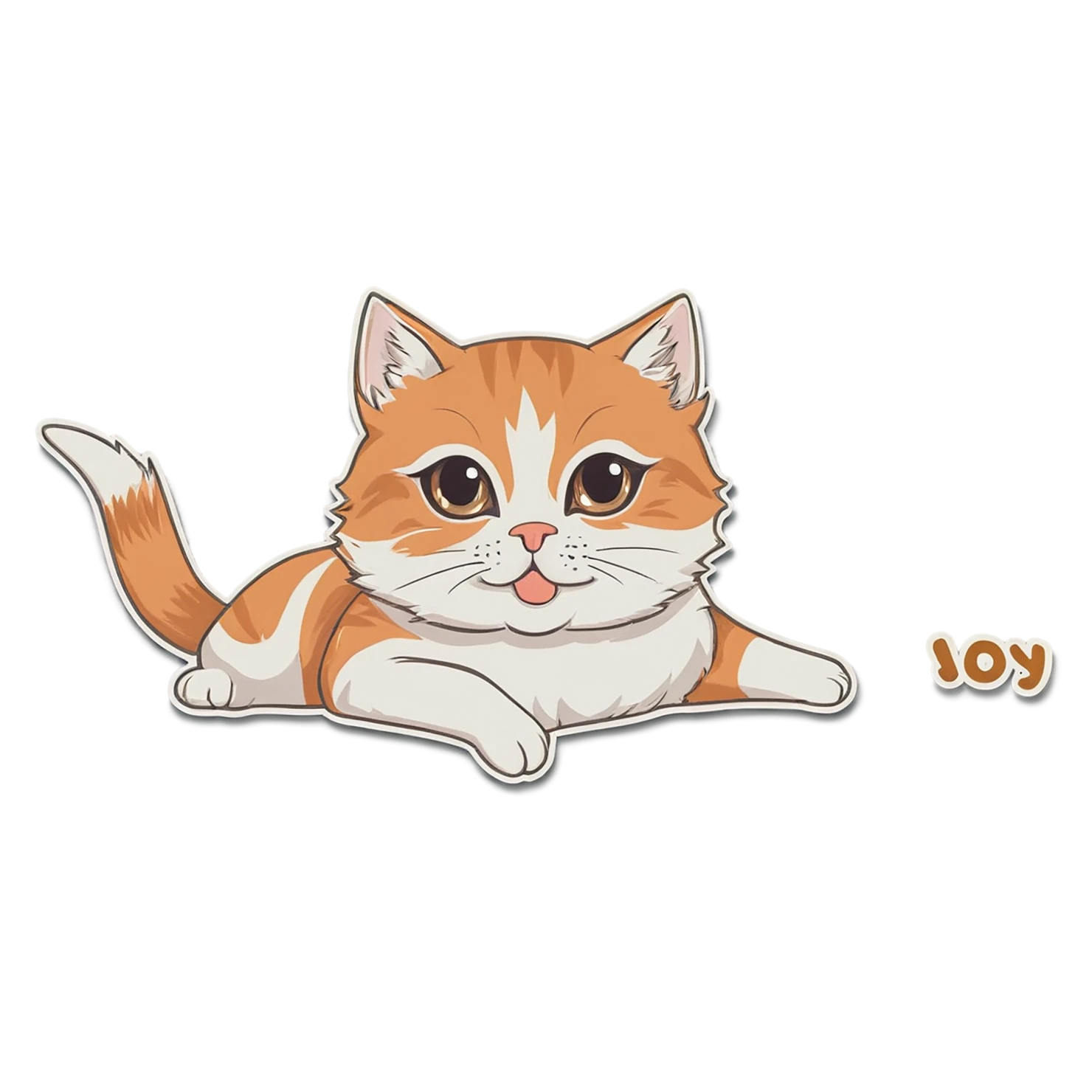 Cat Cute sticker isolated on transparent background #14431