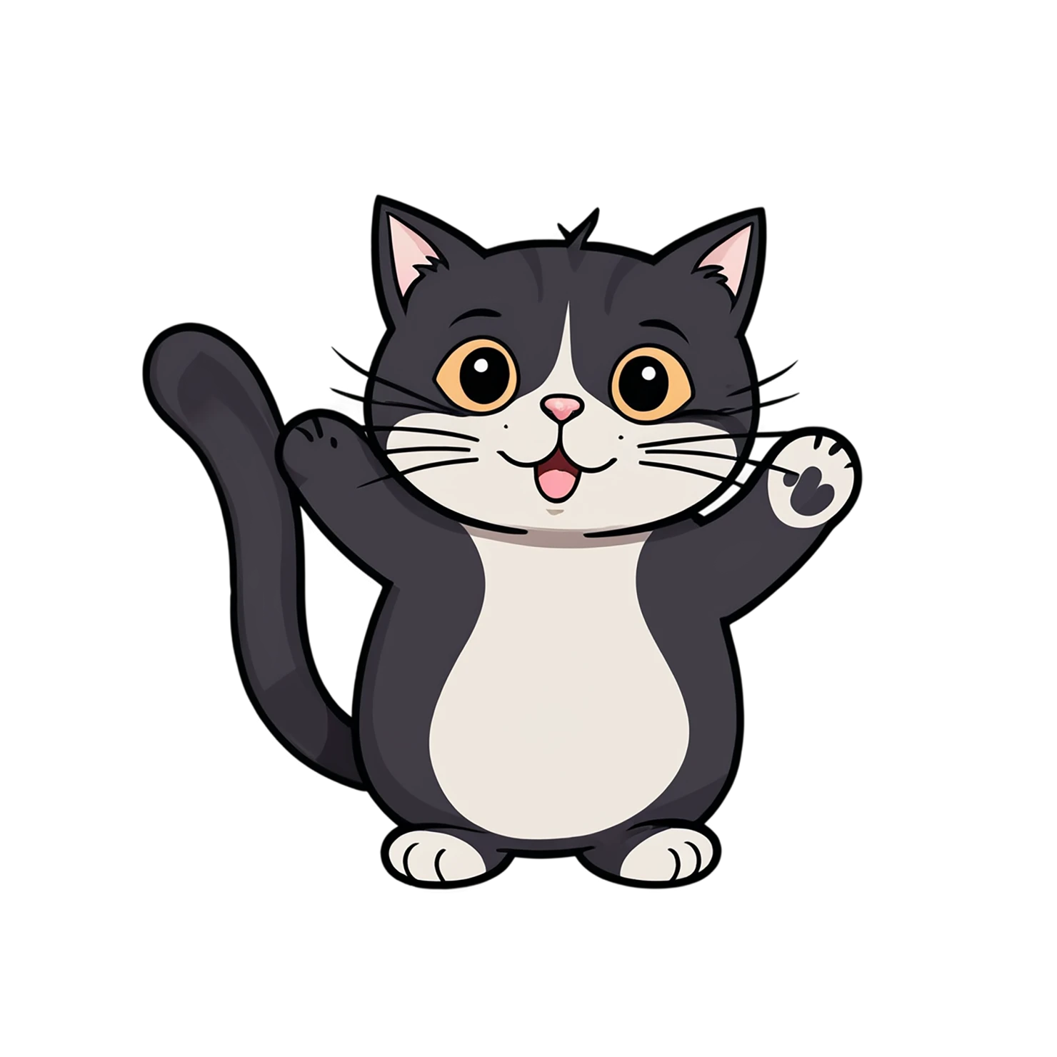 Cat Cute sticker isolated on transparent background #14432
