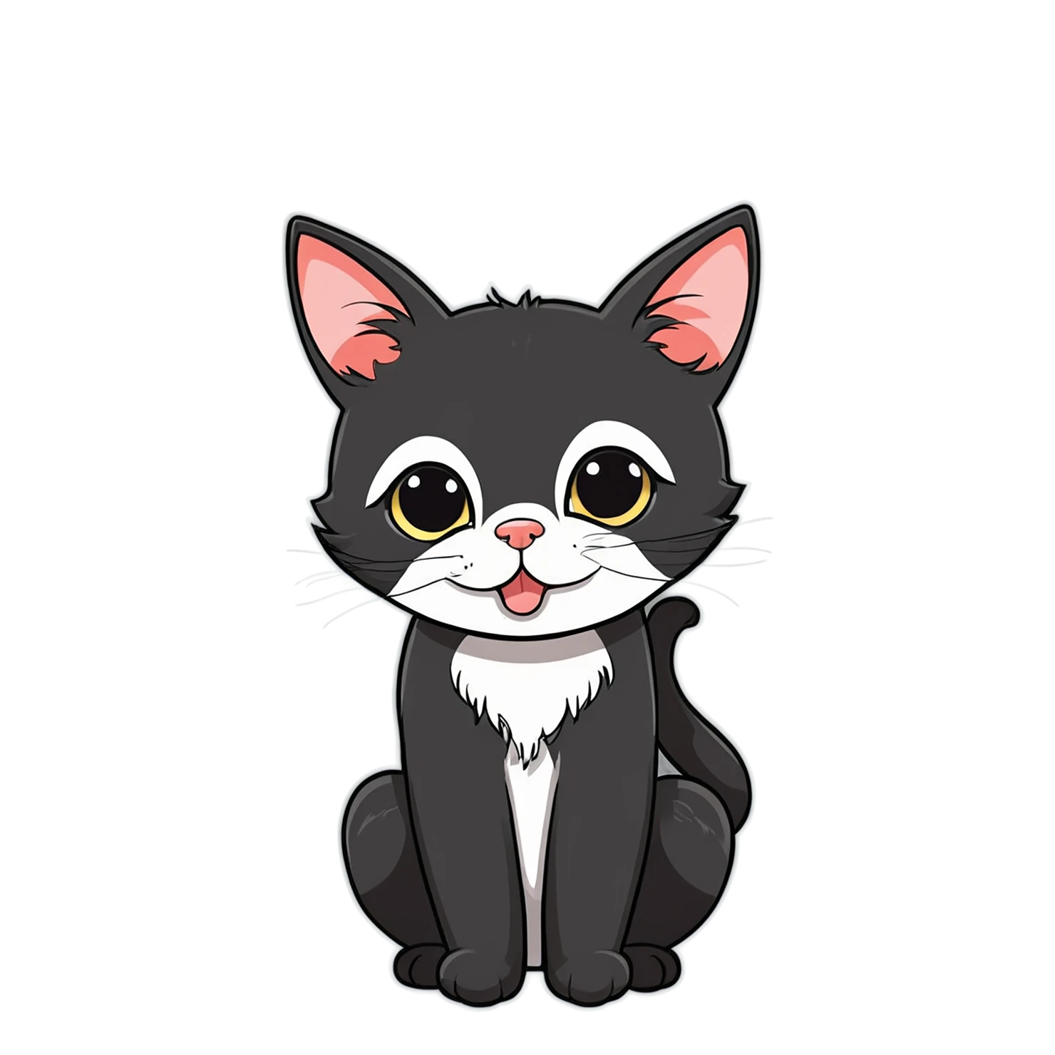 Cat Cute sticker isolated on transparent background #14433