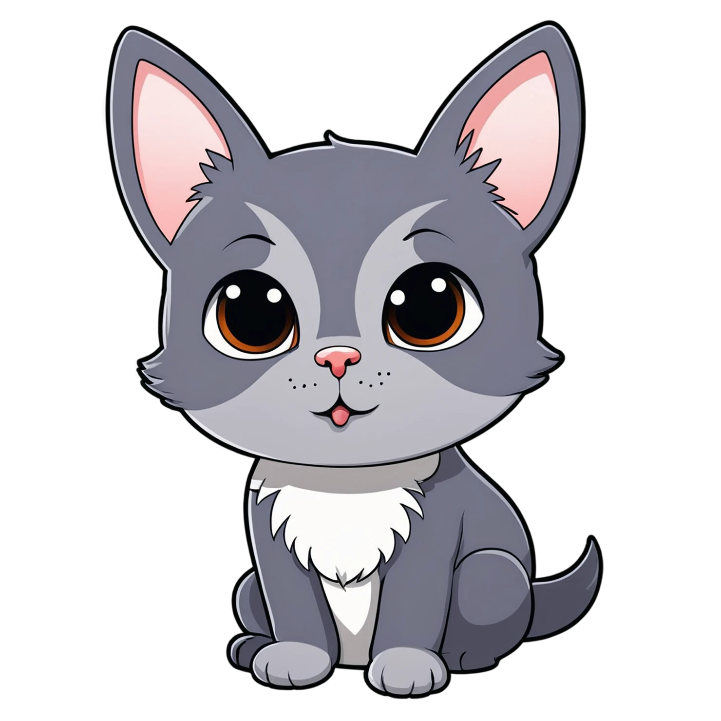 Cat Cute sticker isolated on transparent background #14436