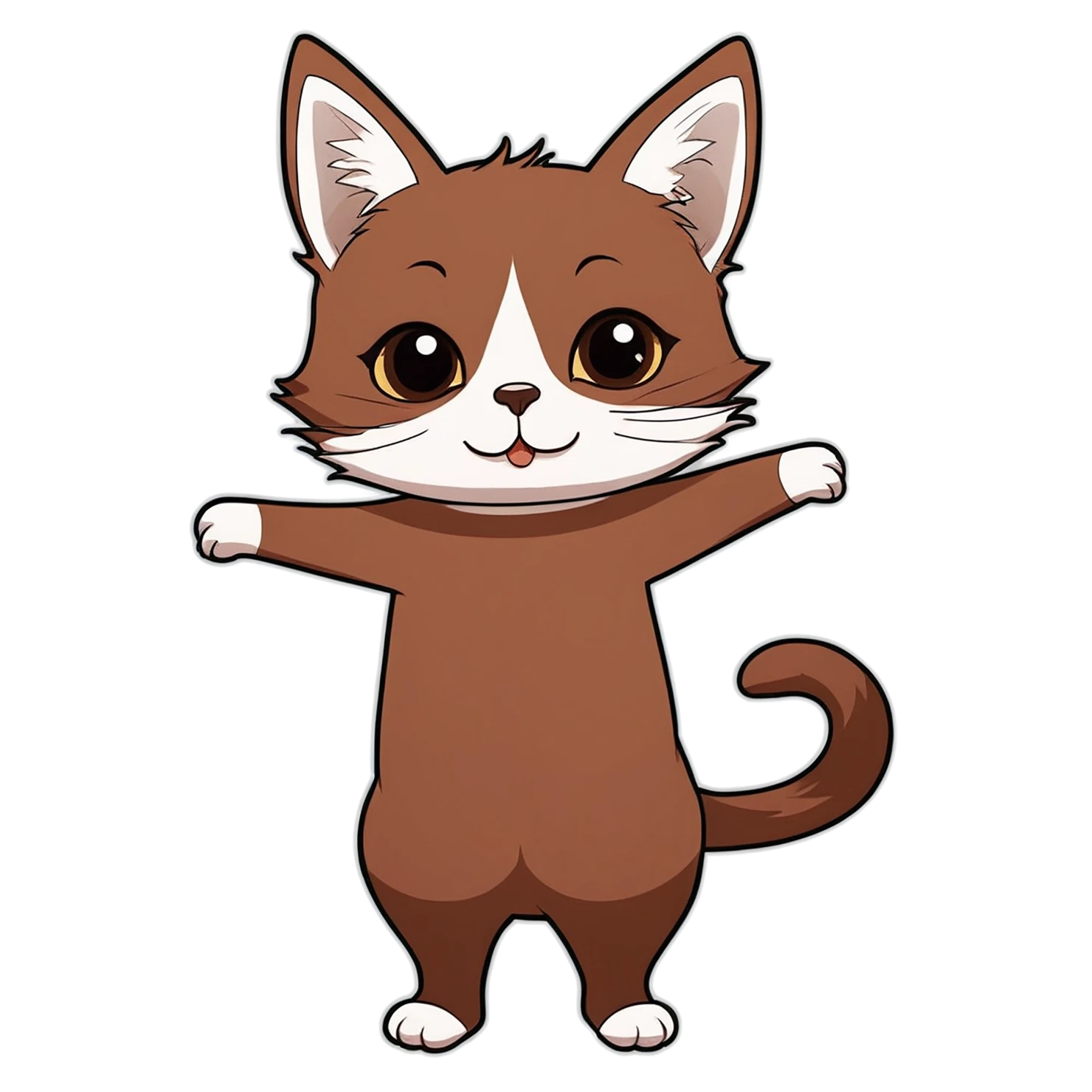 Cat Cute sticker isolated on transparent background #14438