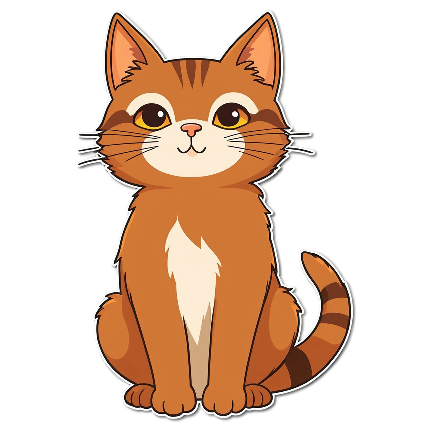 Cat Cute sticker isolated on transparent background #14440