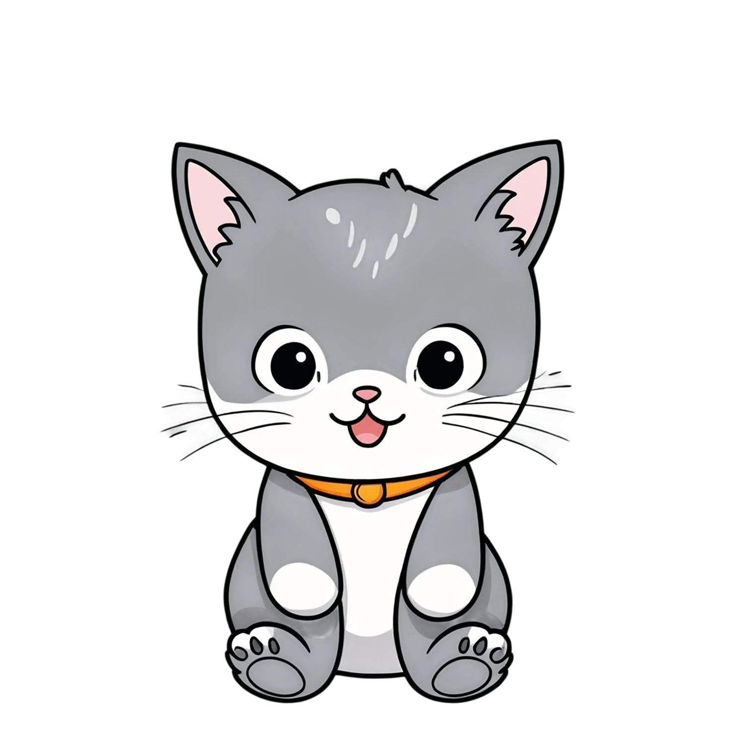 Cat Cute sticker isolated on transparent background #14441
