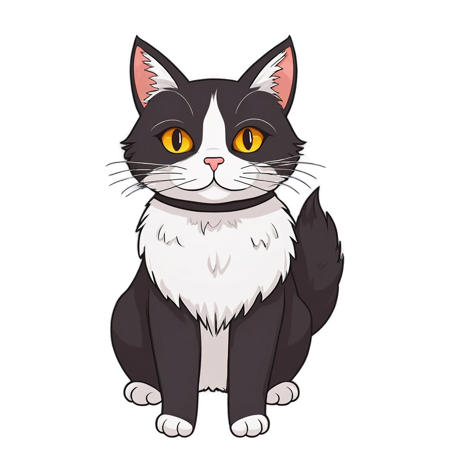 Cat Cute sticker isolated on transparent background #14444