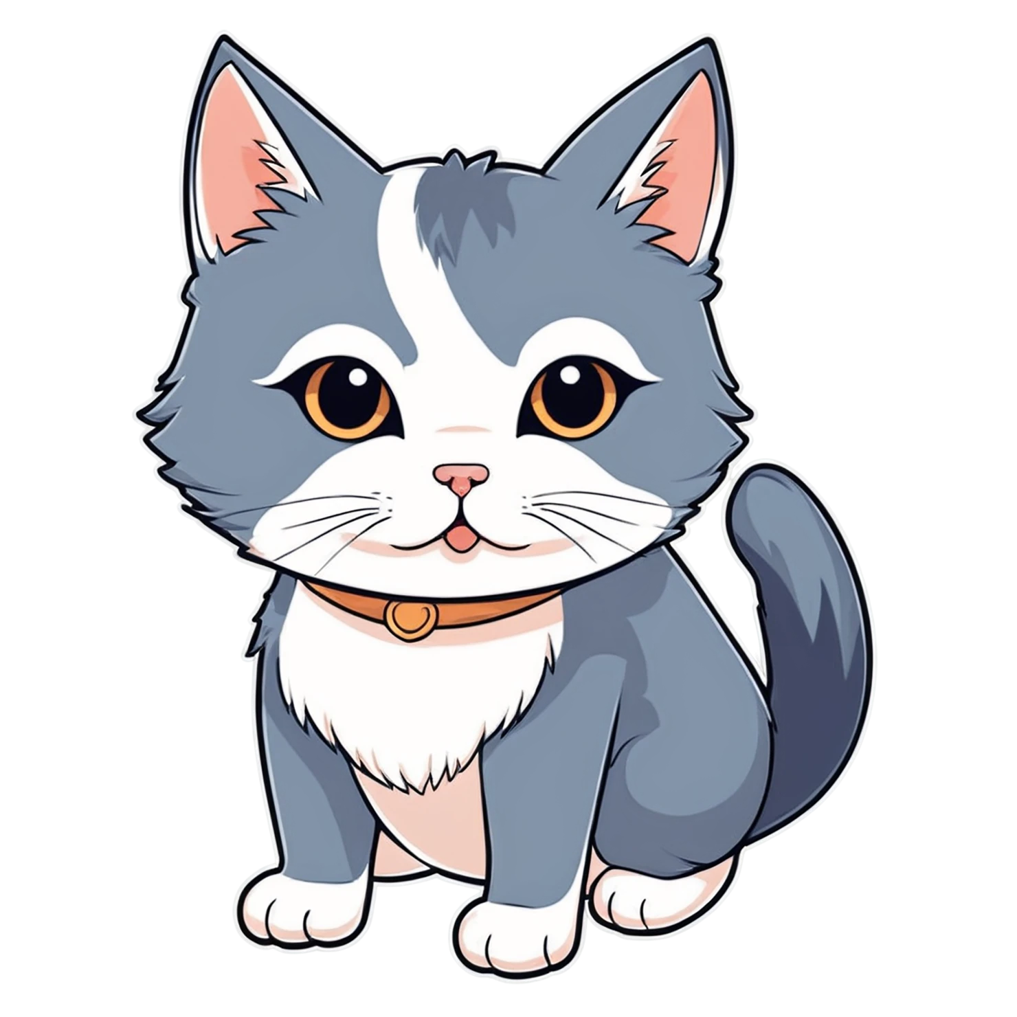 Cat Cute sticker isolated on transparent background #14445