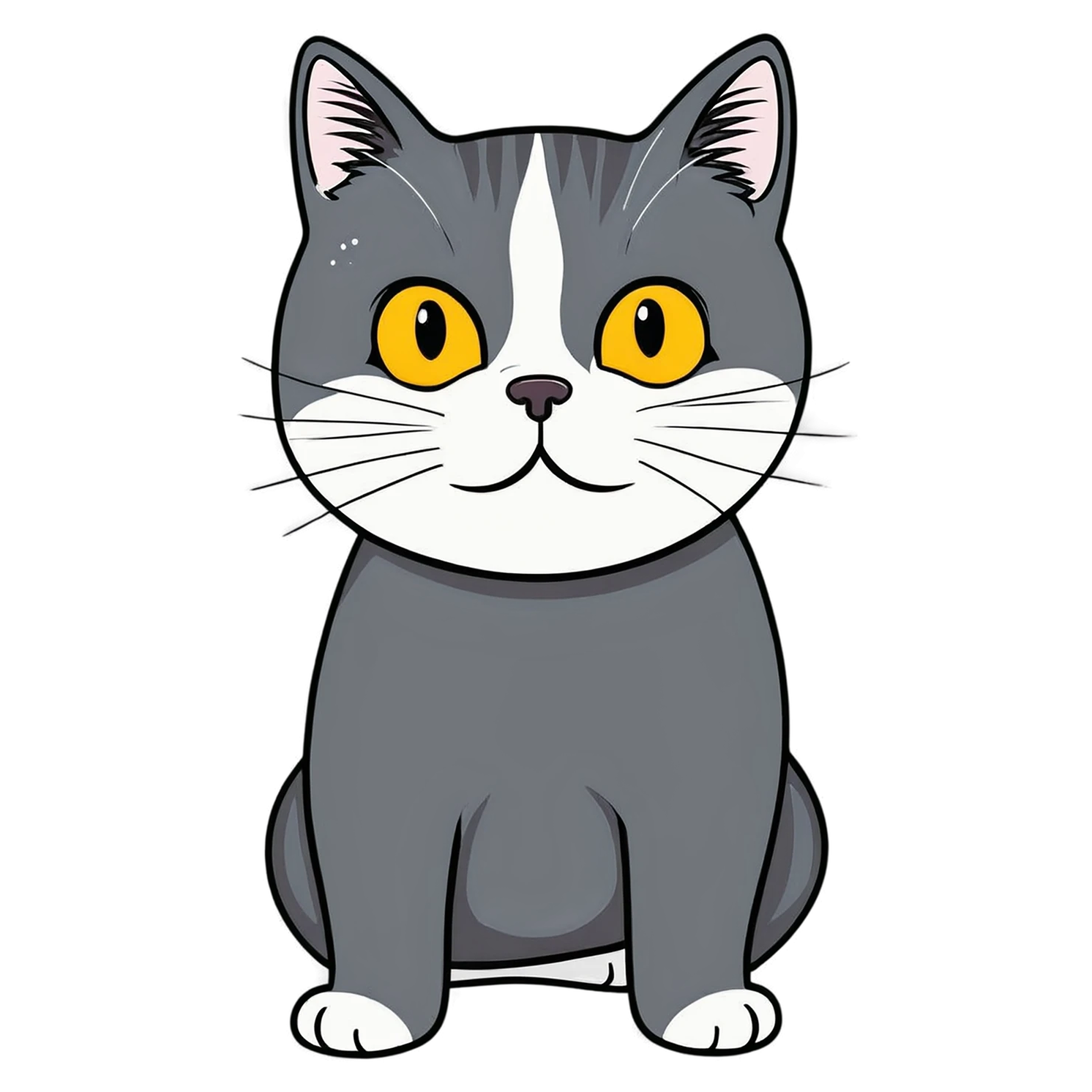 Cat Cute sticker isolated on transparent background #14446