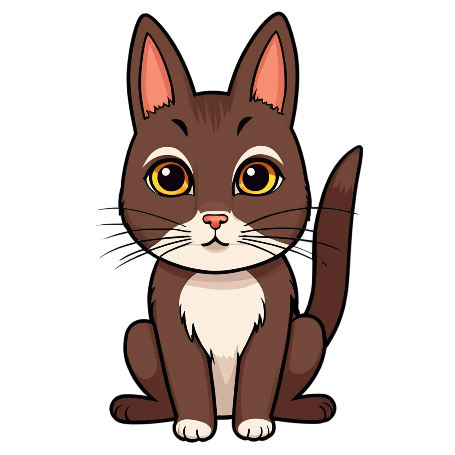 Cat Cute sticker isolated on transparent background #14449