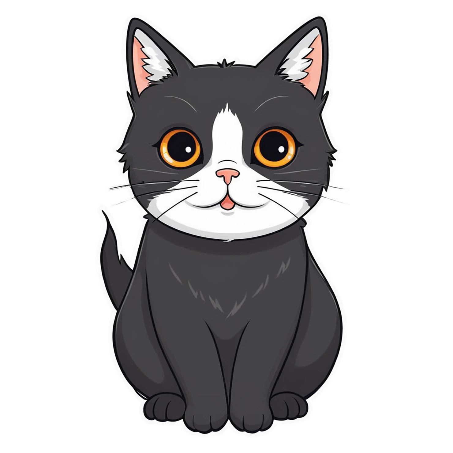 Cat Cute sticker isolated on transparent background #14450
