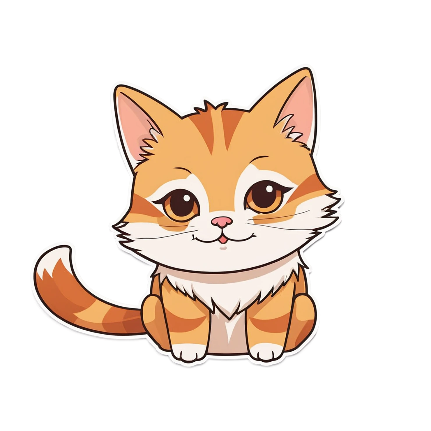 Cat Cute sticker isolated on transparent background #14454