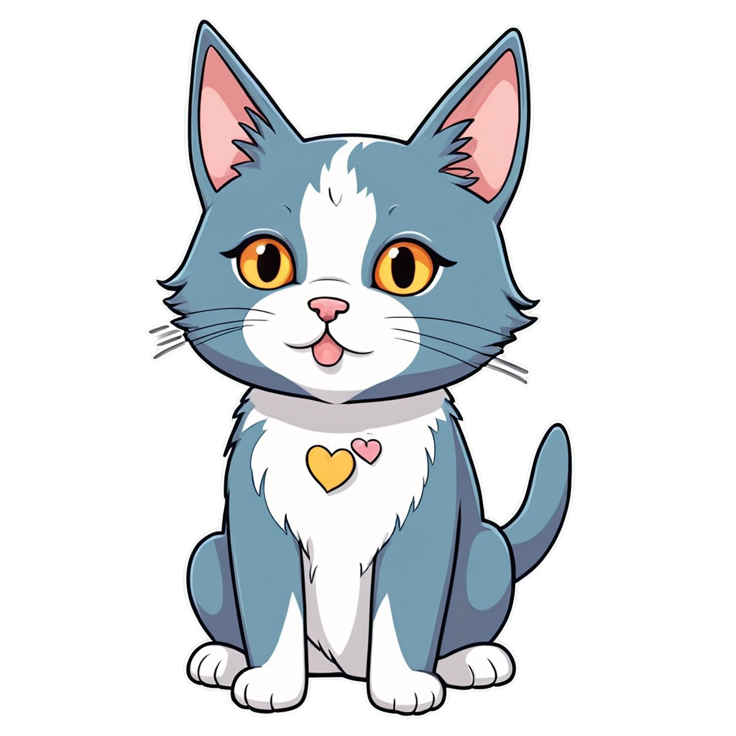Cat Cute sticker isolated on transparent background #14455