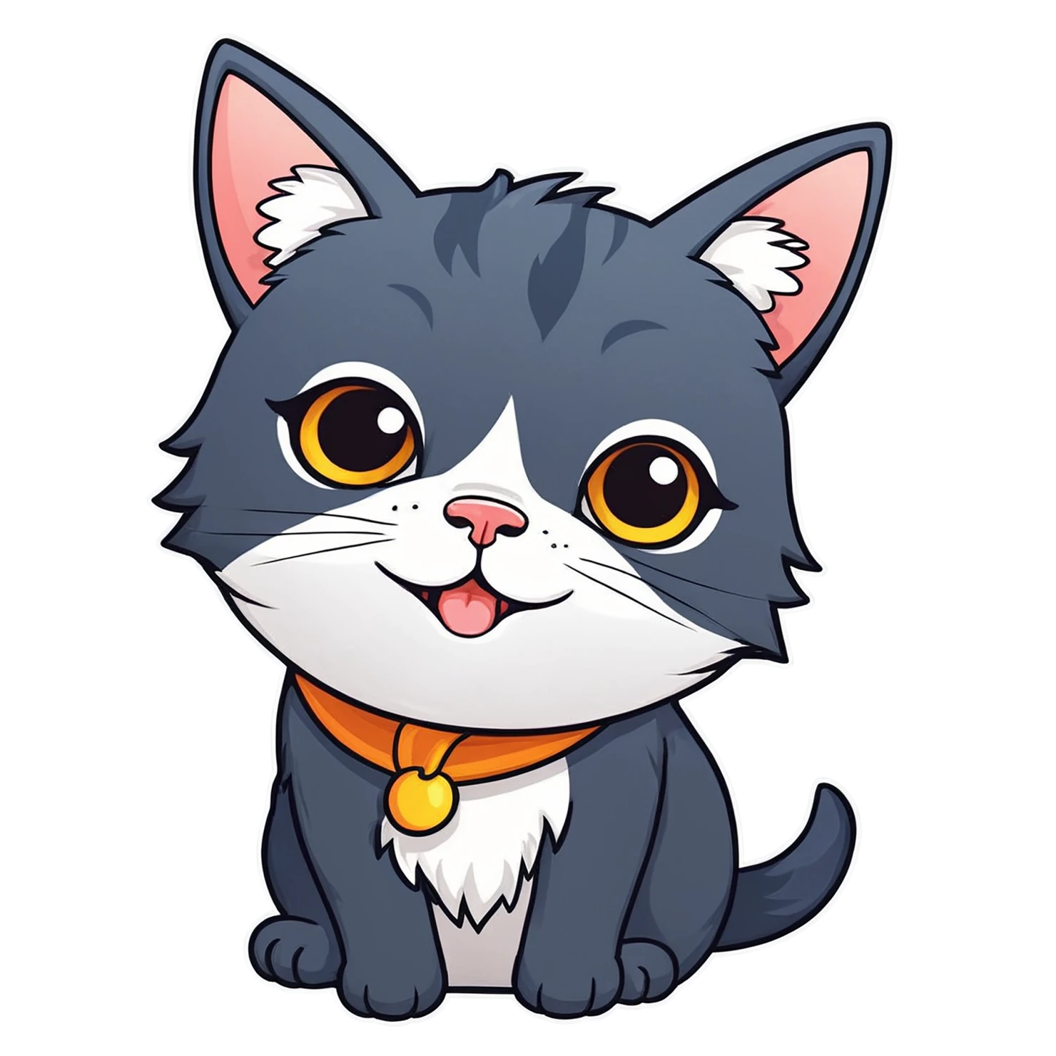 Cat Cute sticker isolated on transparent background #14458