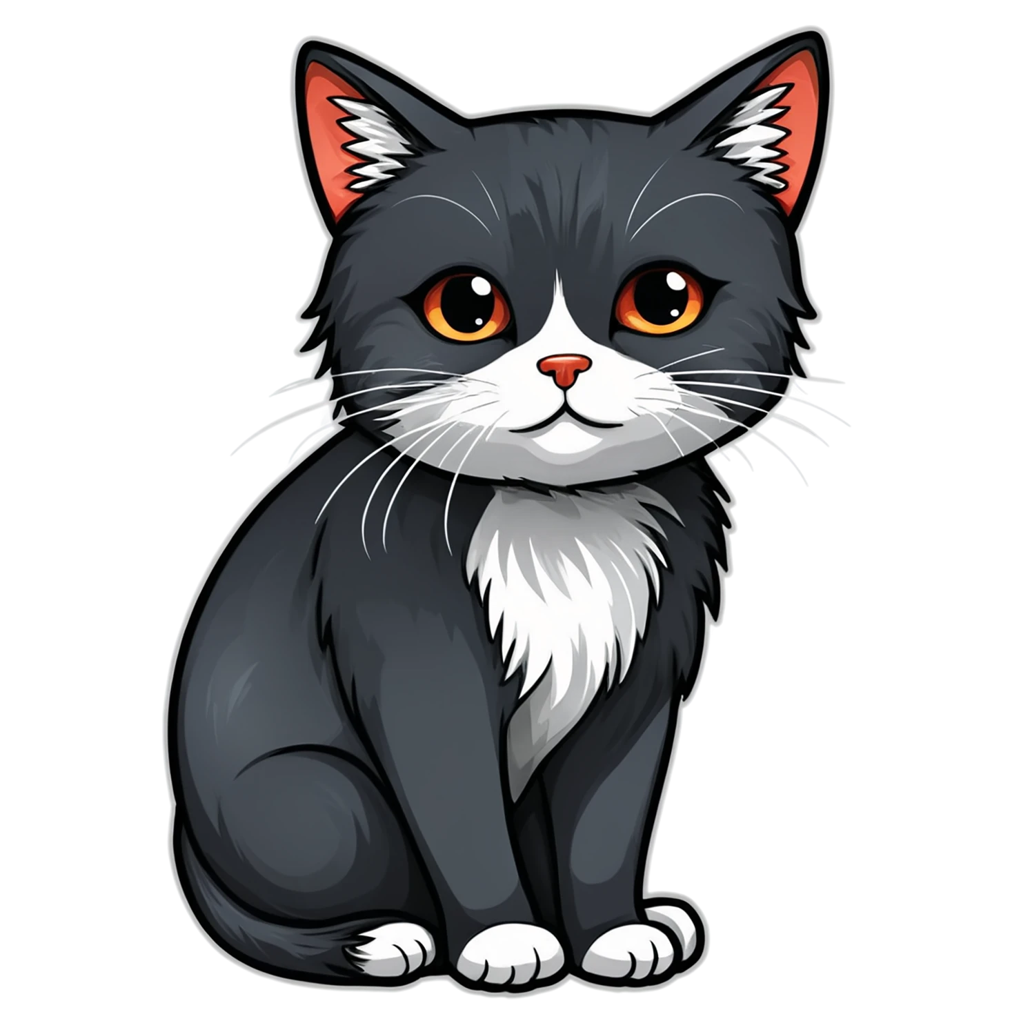 Cat Cute sticker isolated on transparent background #14459