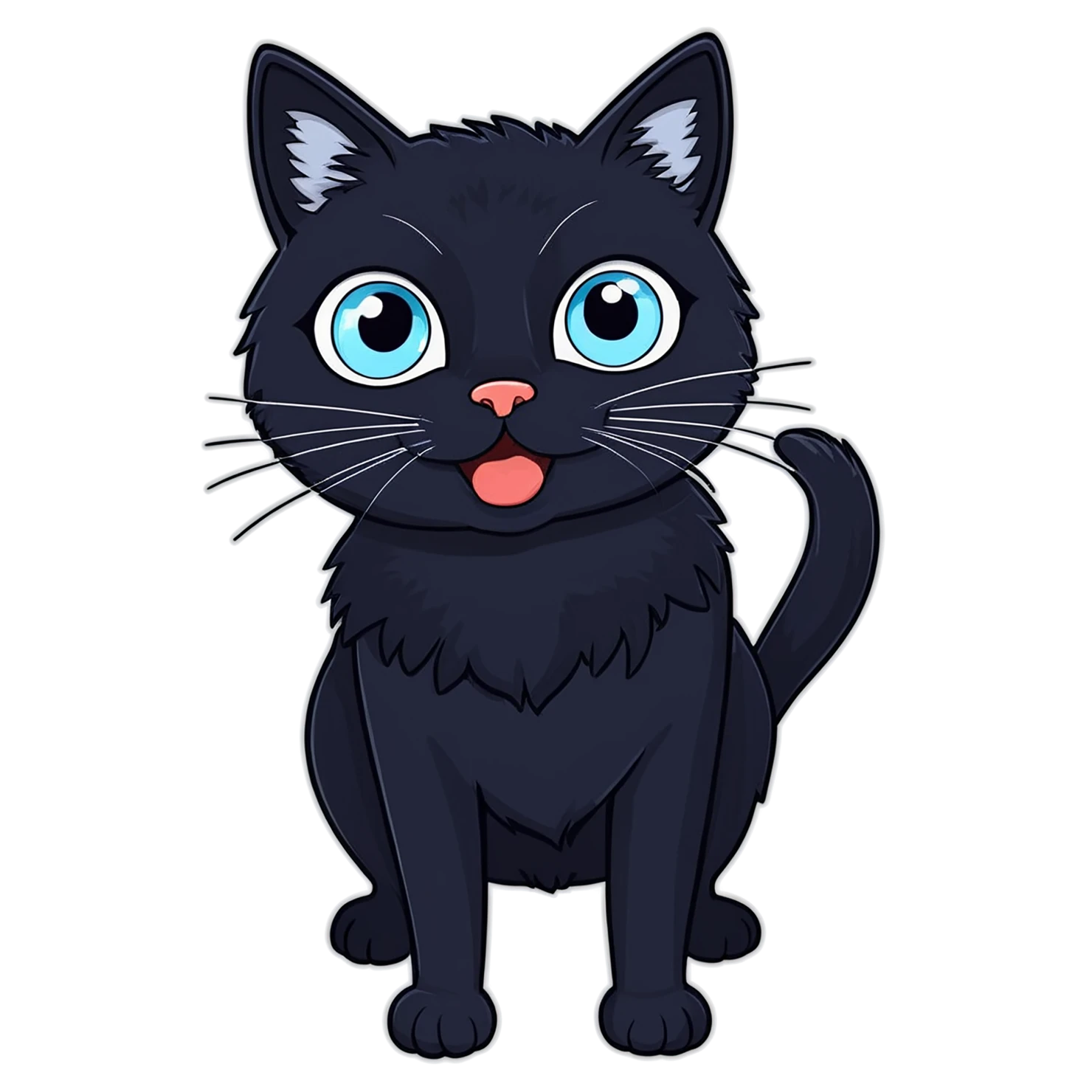 Cat Cute sticker isolated on transparent background #14461