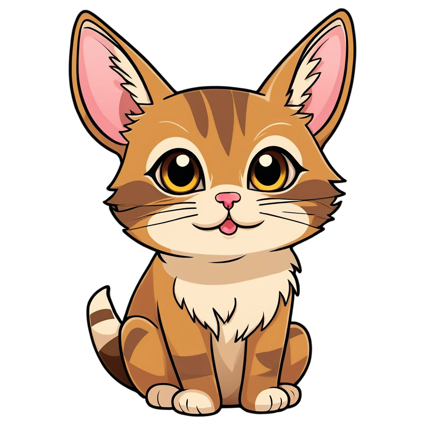 Cat Cute sticker isolated on transparent background #14462