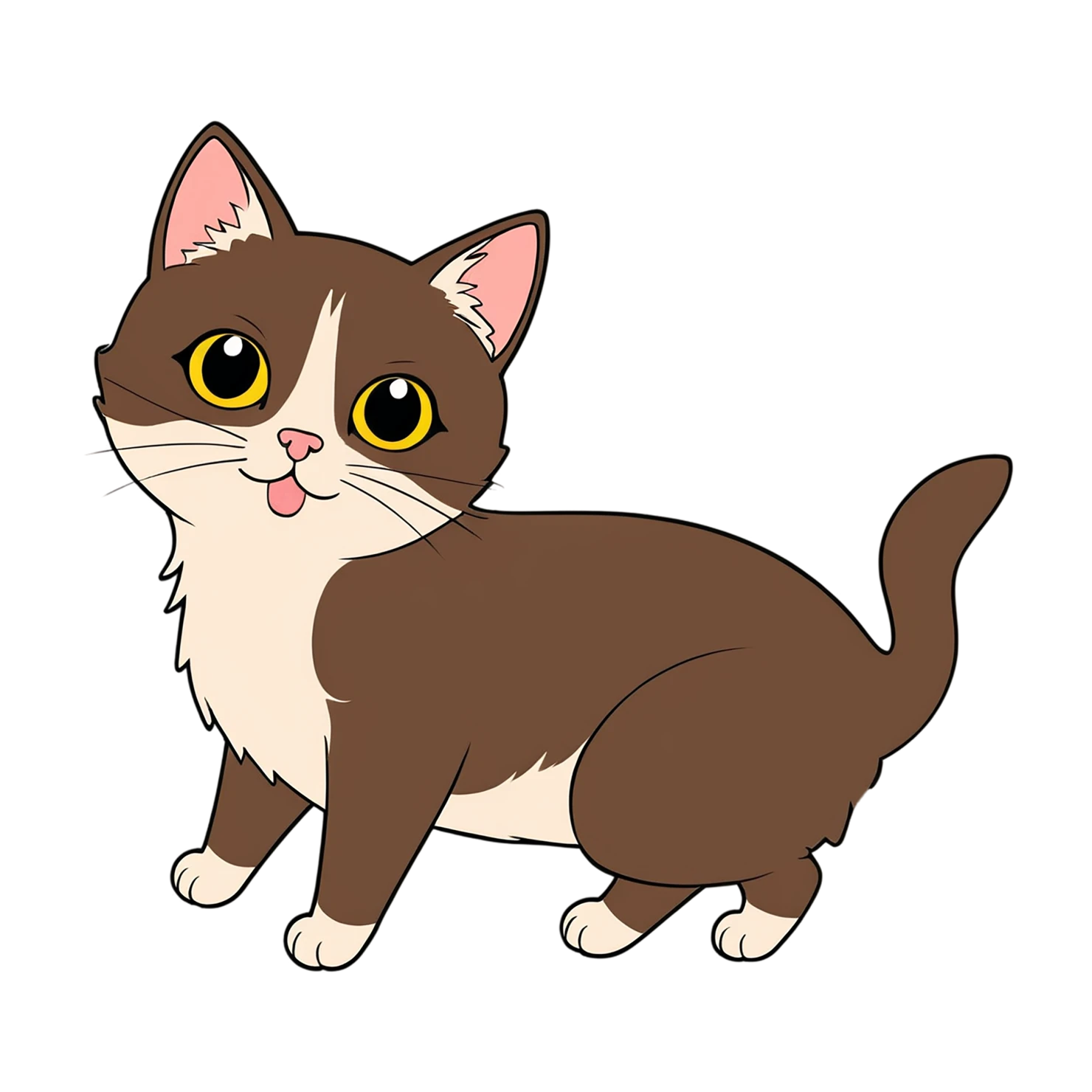 Cat Cute sticker isolated on transparent background #14467