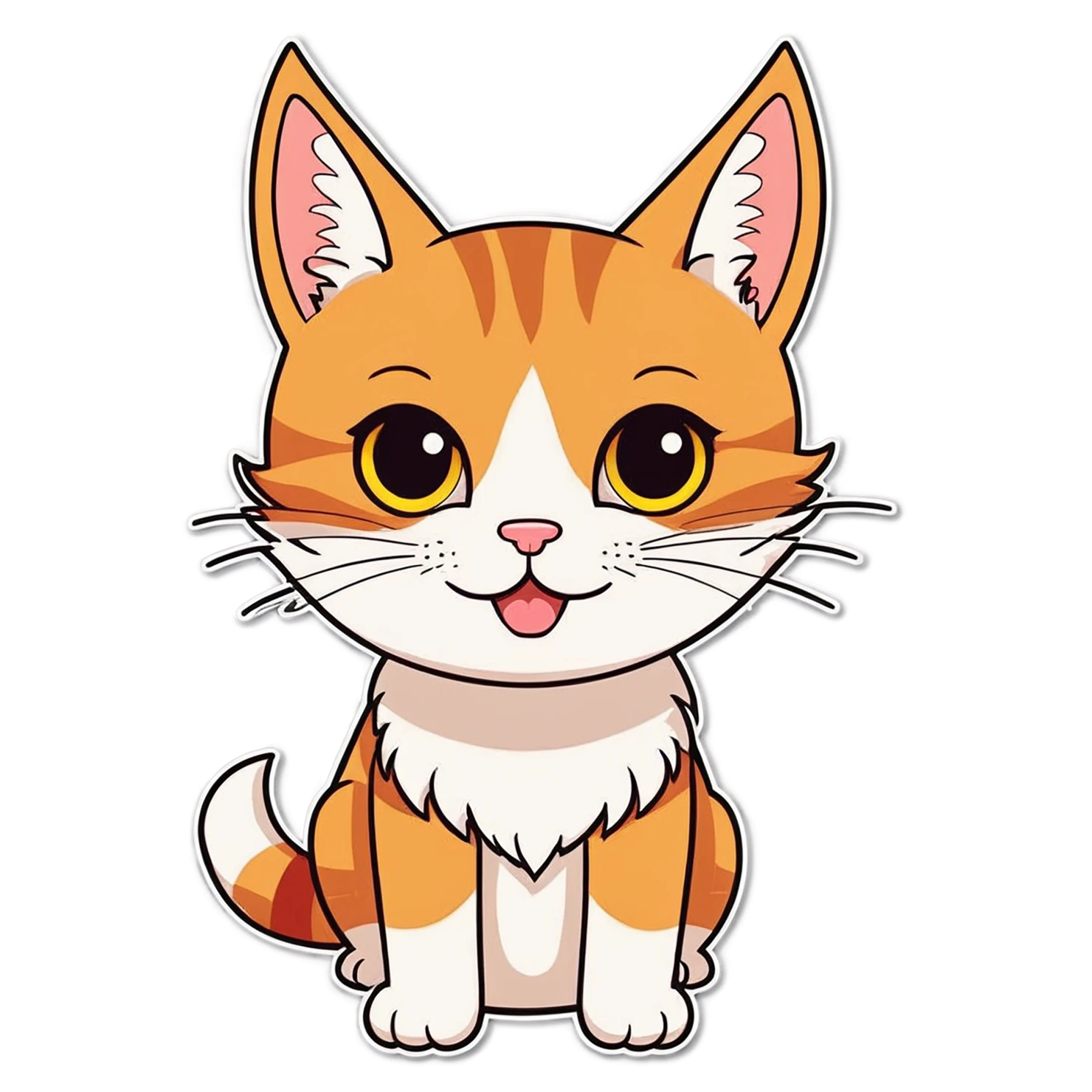 Cat Cute sticker isolated on transparent background #14468