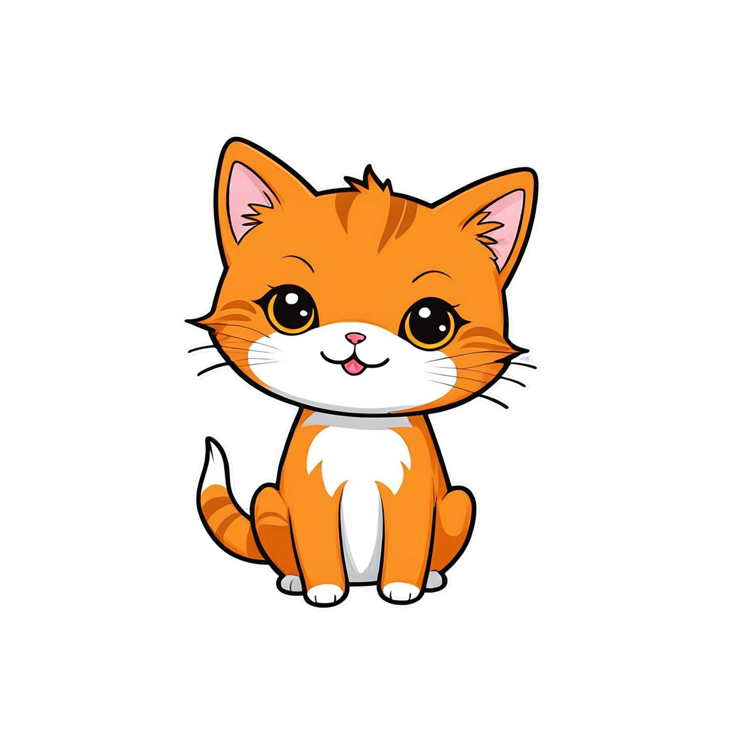 Cat Cute sticker isolated on transparent background #14469