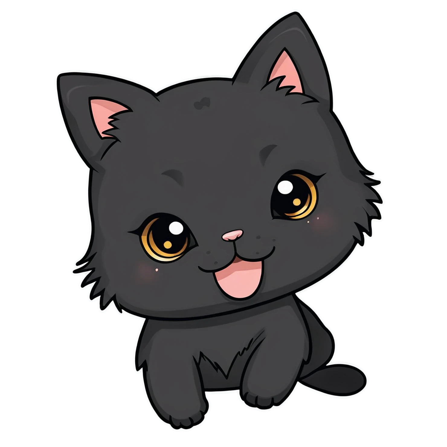 Cat Cute sticker isolated on transparent background #14470