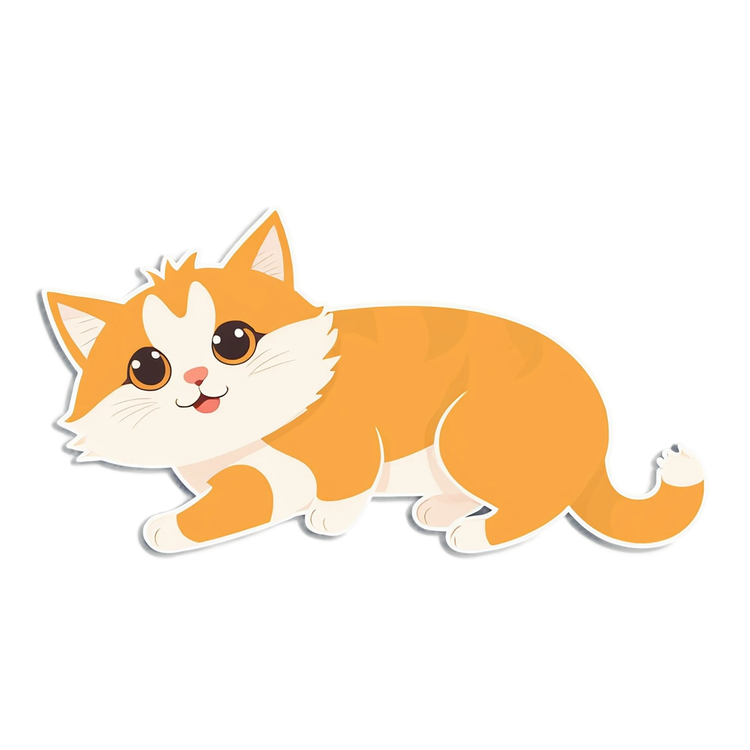 Cat Cute sticker isolated on transparent background #14471